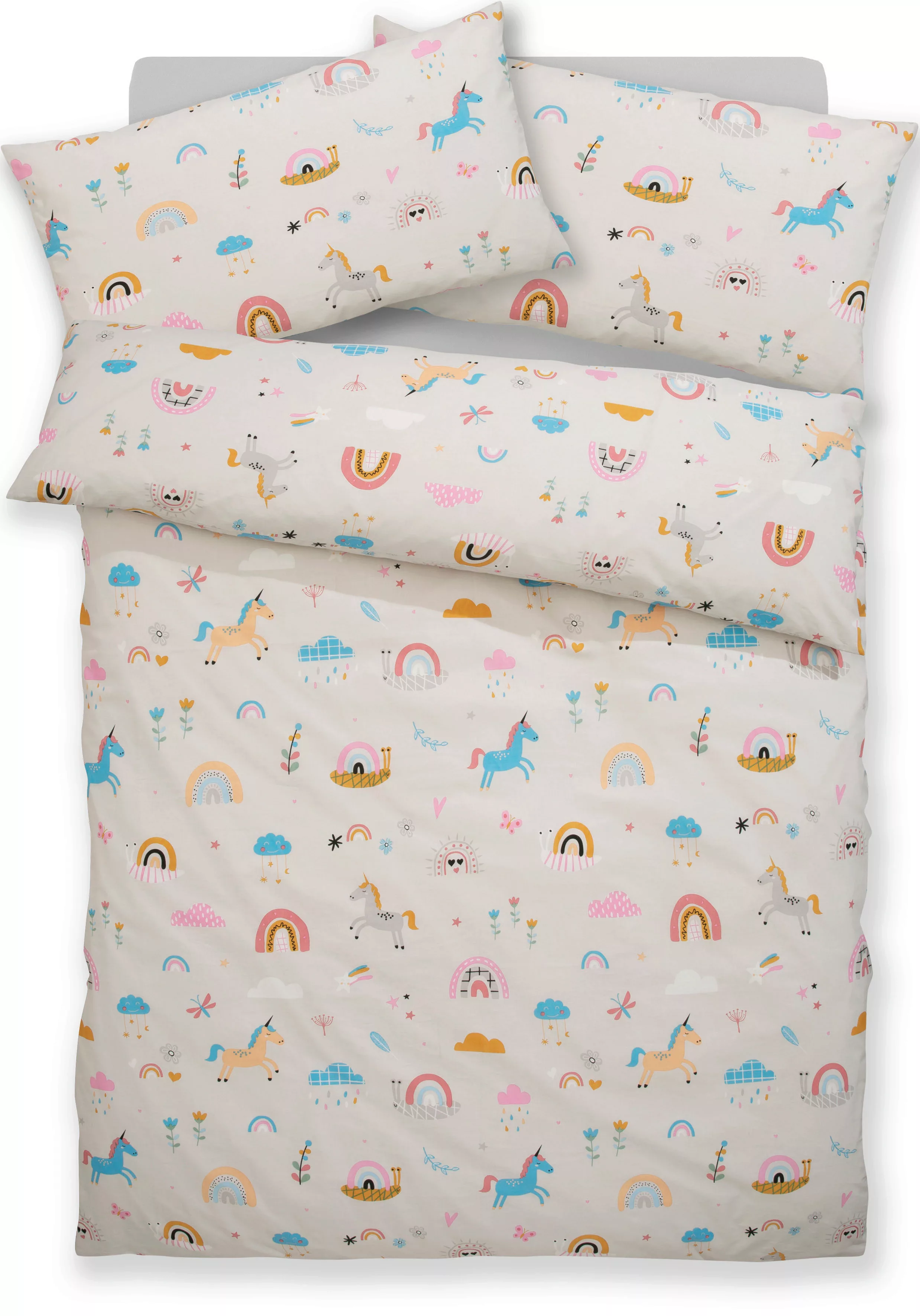 Lüttenhütt Kinderbettwäsche »CUDDLEE«, in vielen Designs: Dino,Einhorn,Welt günstig online kaufen