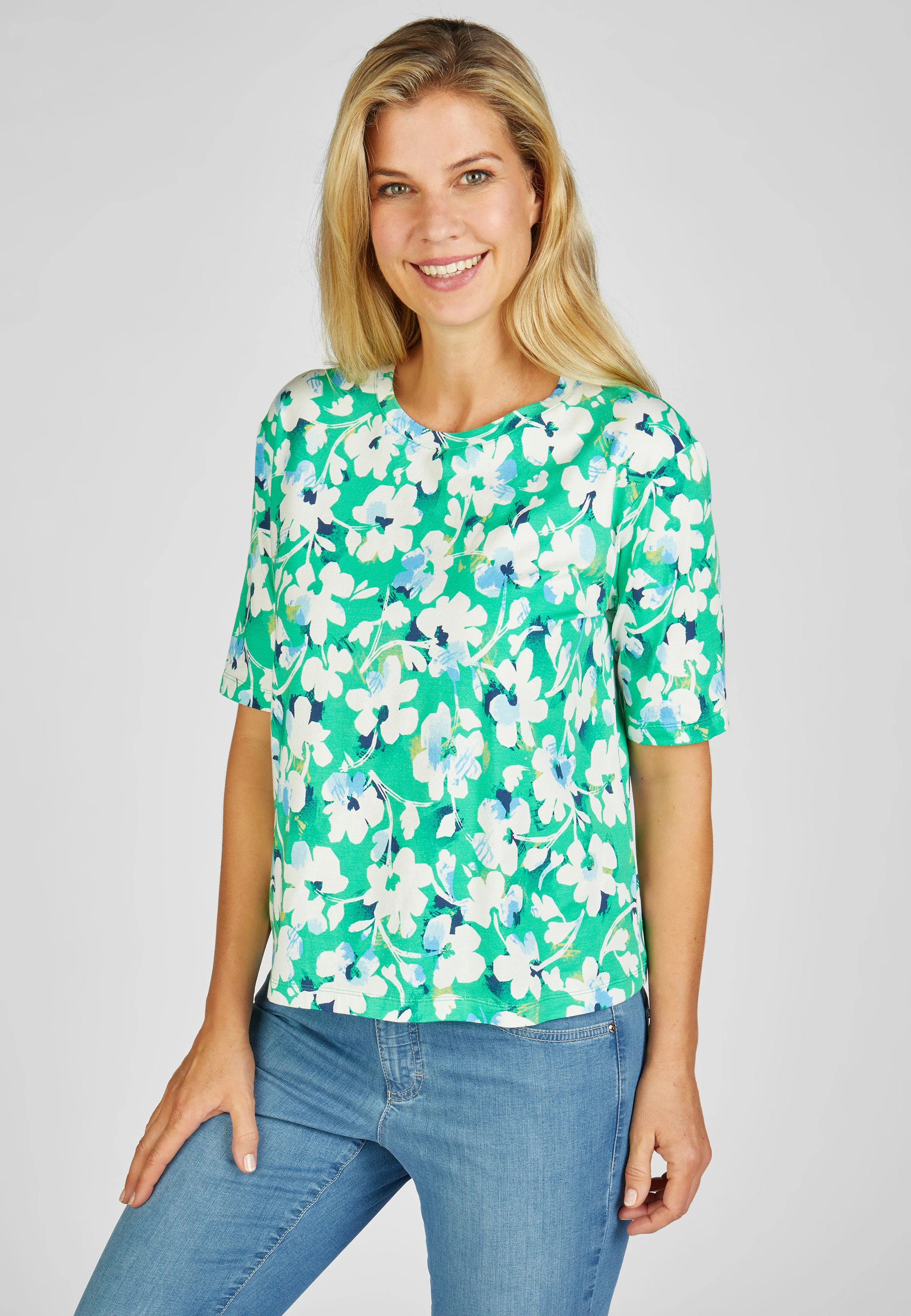 Rabe Print-Shirt "RABE T-Shirt mit Blumendesign" günstig online kaufen