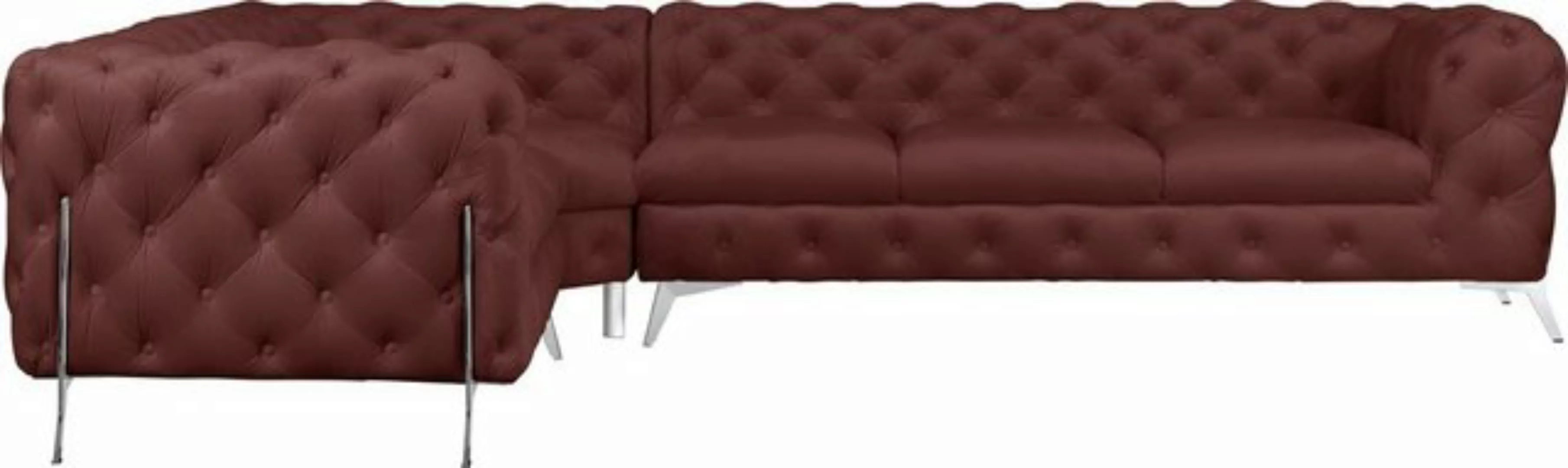 Leonique Chesterfield-Sofa Amaury L-Form, großes Ecksofa, Chesterfield-Opti günstig online kaufen