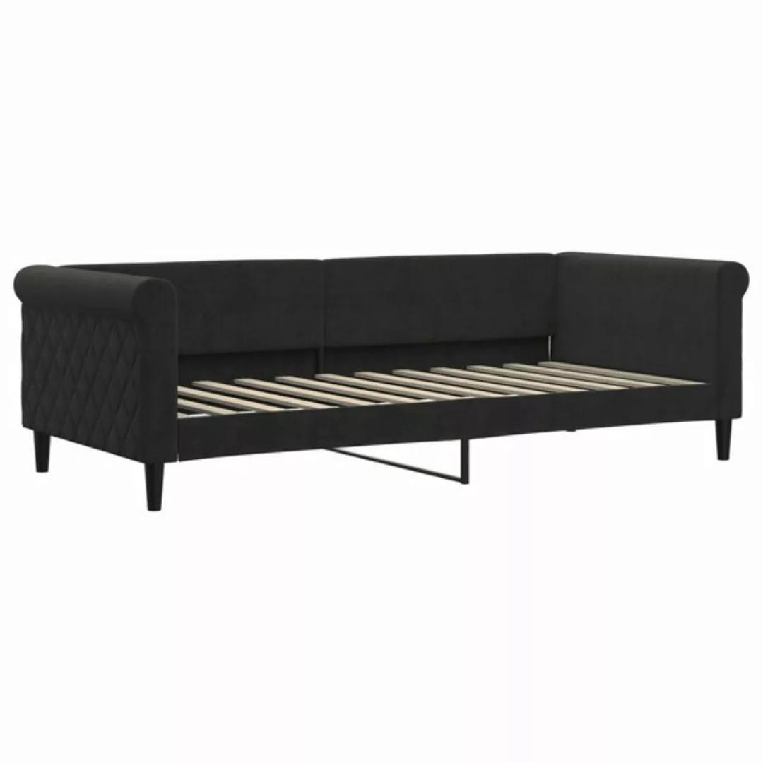 vidaXL Gästebett Tagesbett Schwarz 90x200 cm Samt Gästebett Gästecouch Gäst günstig online kaufen