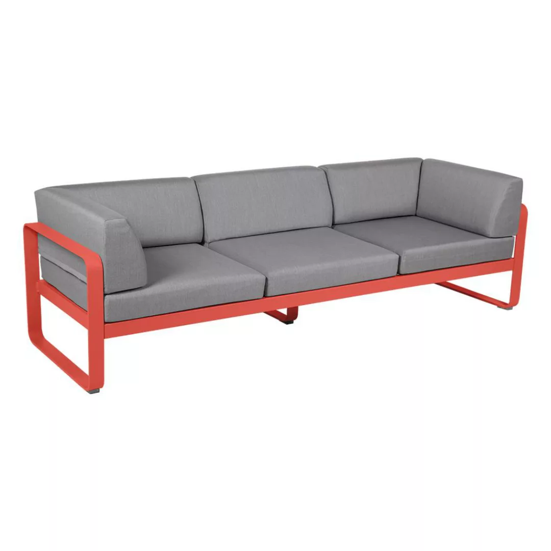 Bellevie 3-Sitzer Club Sofa Outdoor 45 Capucine 79 Flanellgrau günstig online kaufen