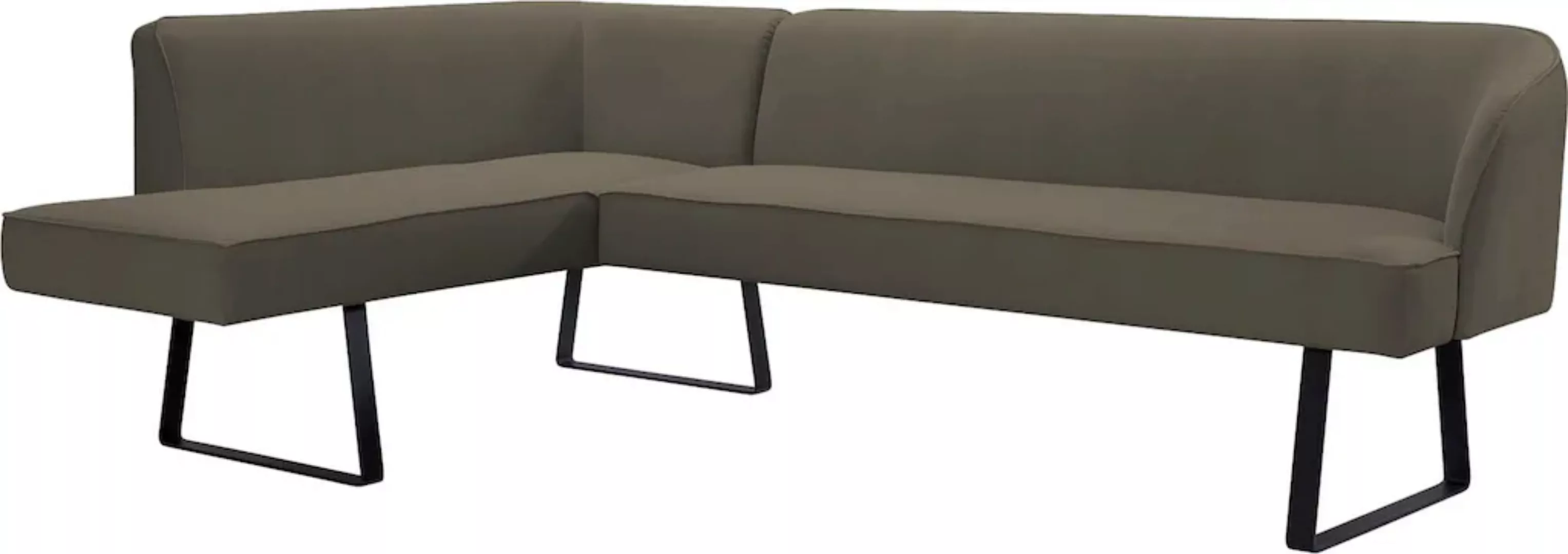 exxpo - sofa fashion Eckbank "Americano", mit Keder und Metallfüßen, Bezug günstig online kaufen