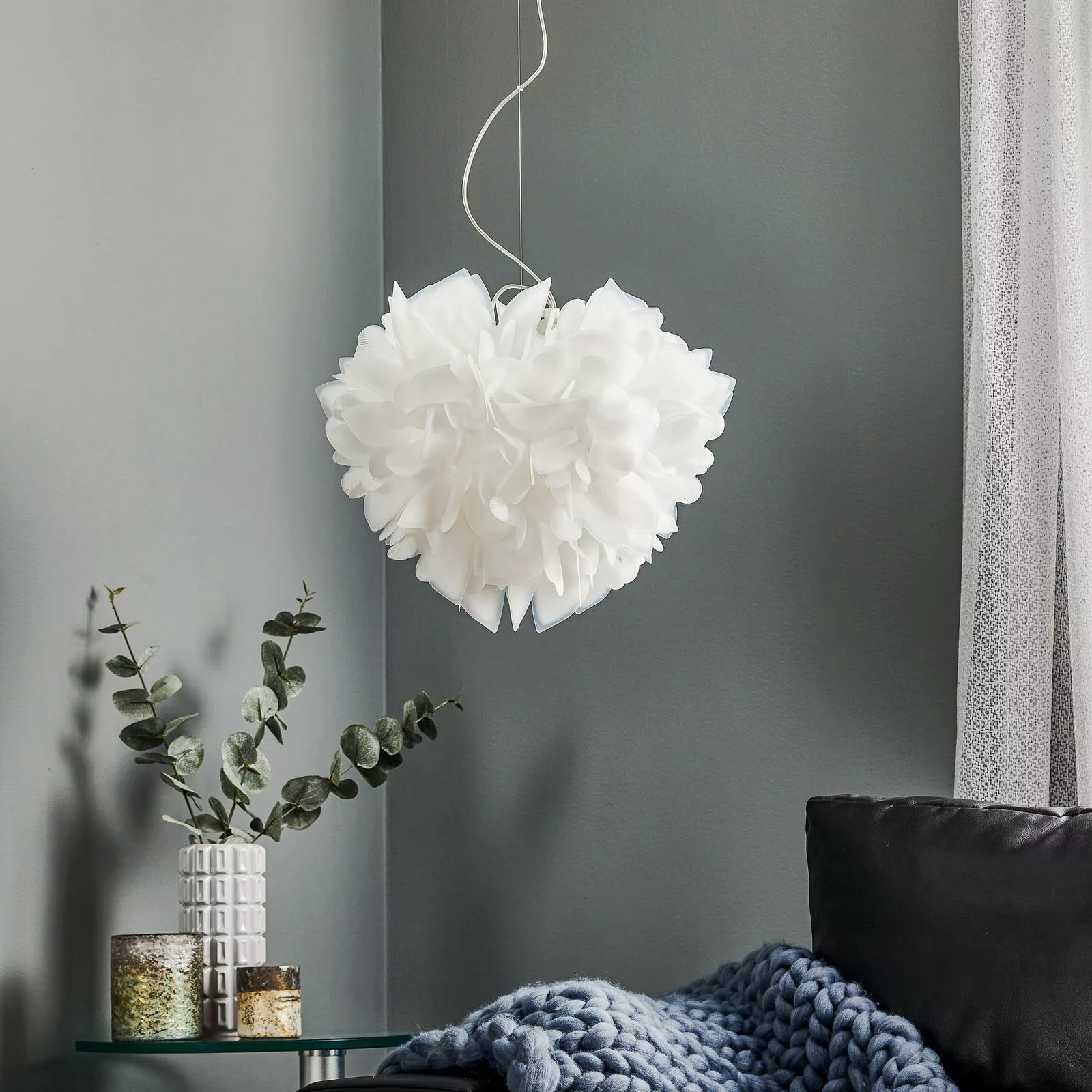 Slamp Veli Foliage Hängelampe weiß-transp. Ø 45cm günstig online kaufen