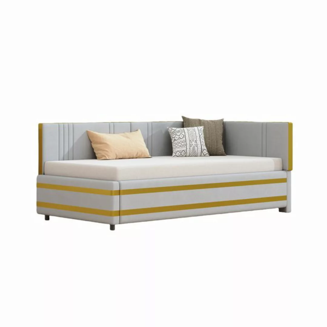 Merax Daybett, Polsterbett Samt Sofabett 90x200cm mit Lattenrost und Goldst günstig online kaufen