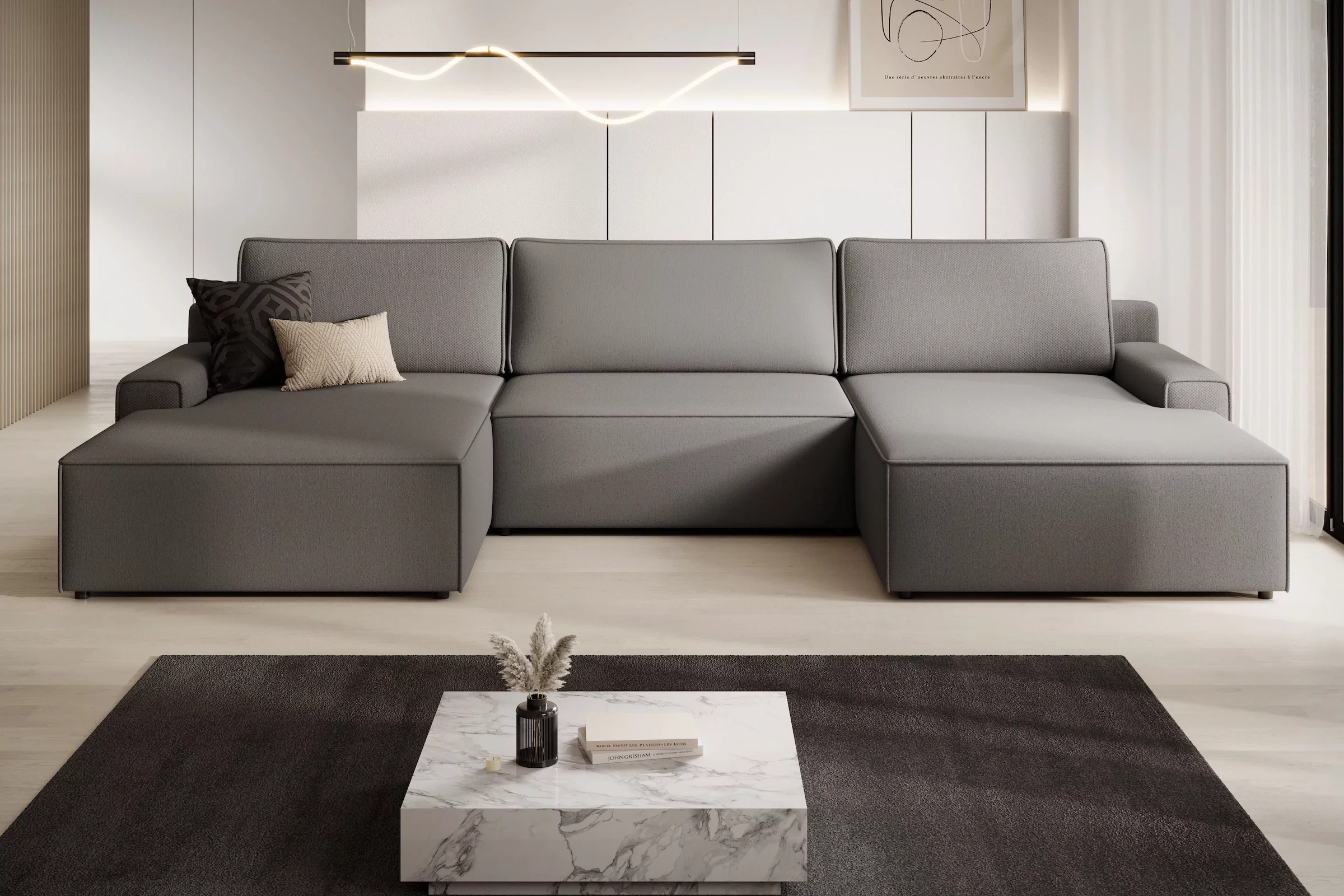 TRENDMANUFAKTUR Wohnlandschaft »Challenge, Schlafsofa mit Bettkasten, Couch günstig online kaufen
