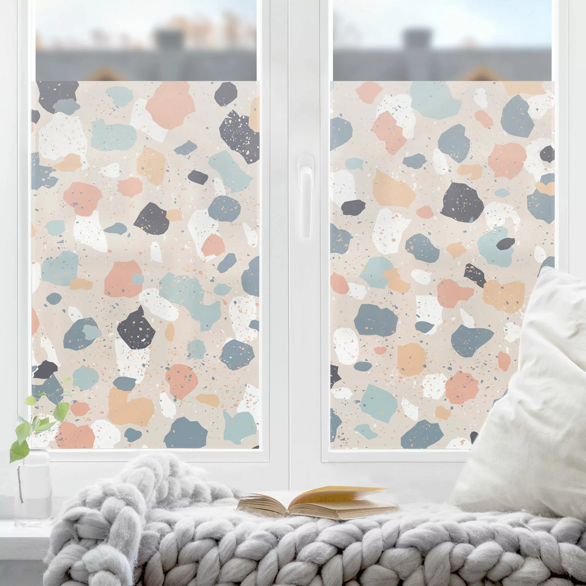 Fensterfolie Terrazzo Muster günstig online kaufen