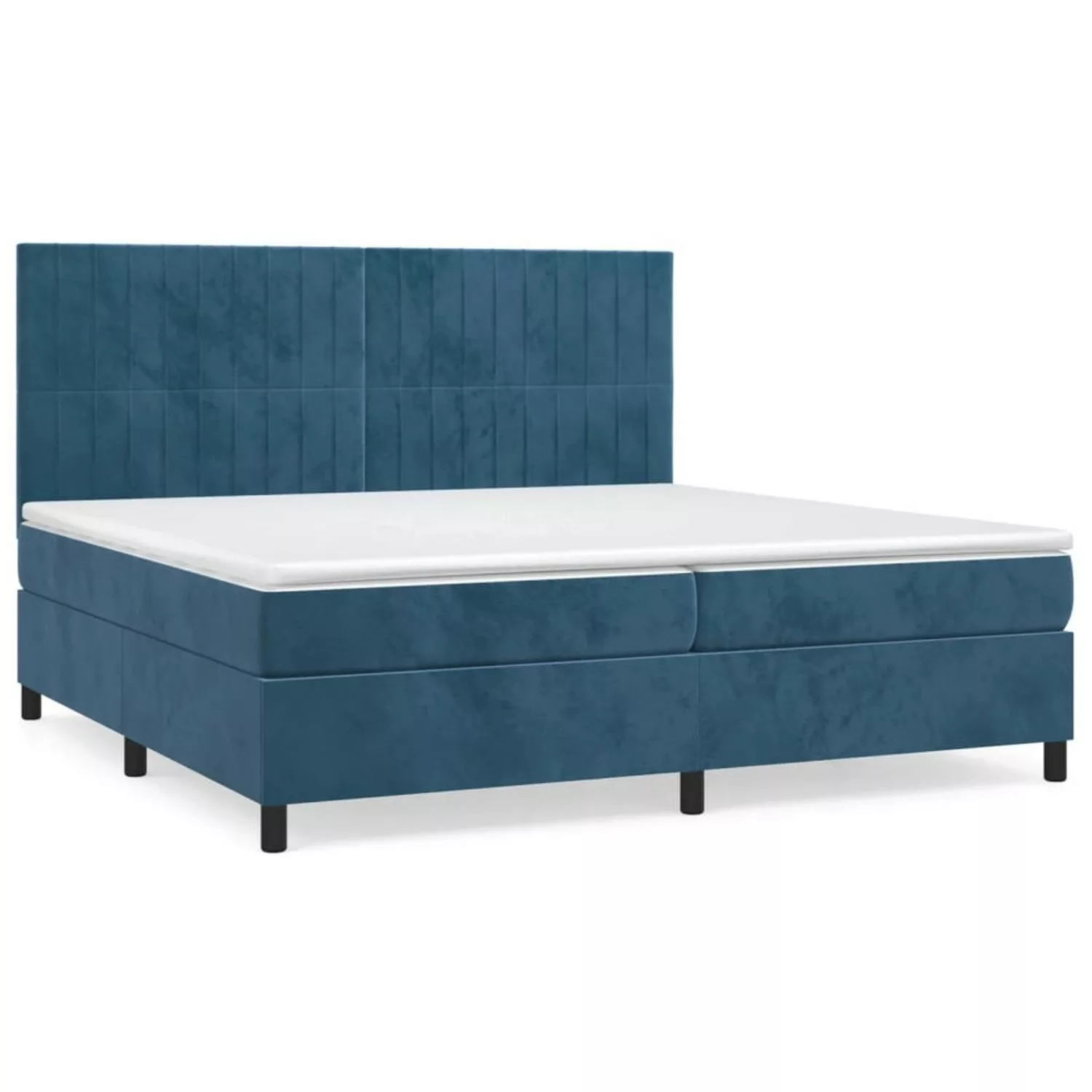 vidaXL Boxspringbett mit Matratze Dunkelblau 200x200 cm Samt1466029 günstig online kaufen