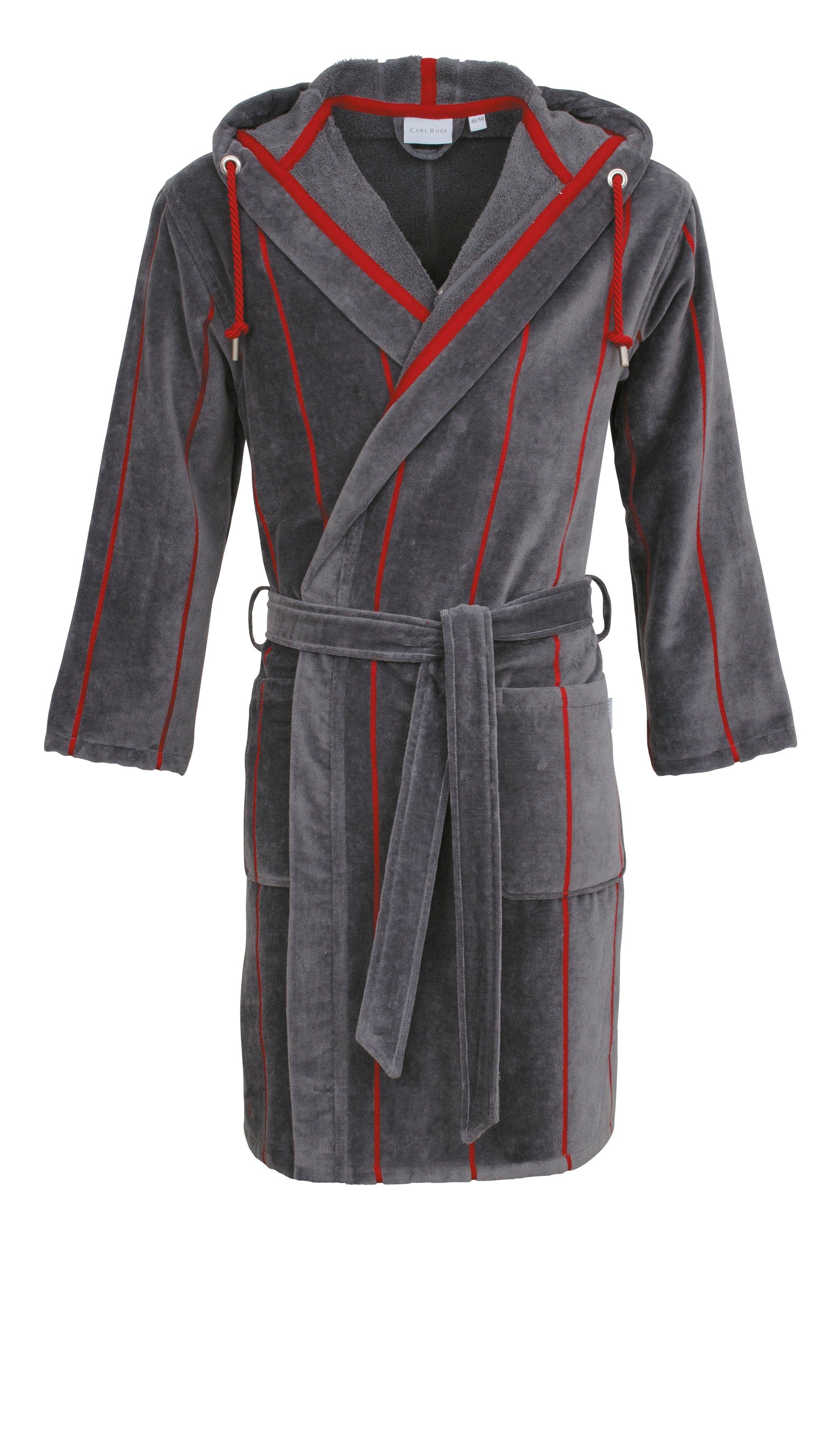 Carl Ross Herrenbademantel 530310, Kurzform, Velours, günstig online kaufen