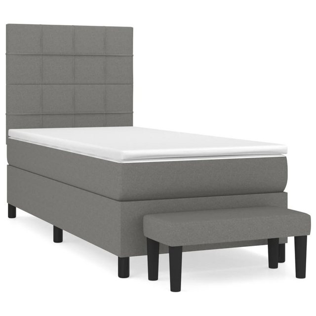 vidaXL Boxspringbett Boxspringbett mit Matratze und Fusshocker Stoff (100x günstig online kaufen