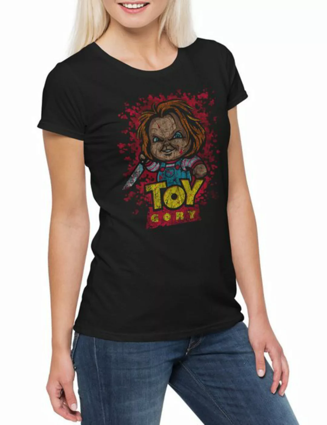 Urban Backwoods Print-Shirt Toy Gory Damen T-Shirt Bride Seed of Story Fun günstig online kaufen