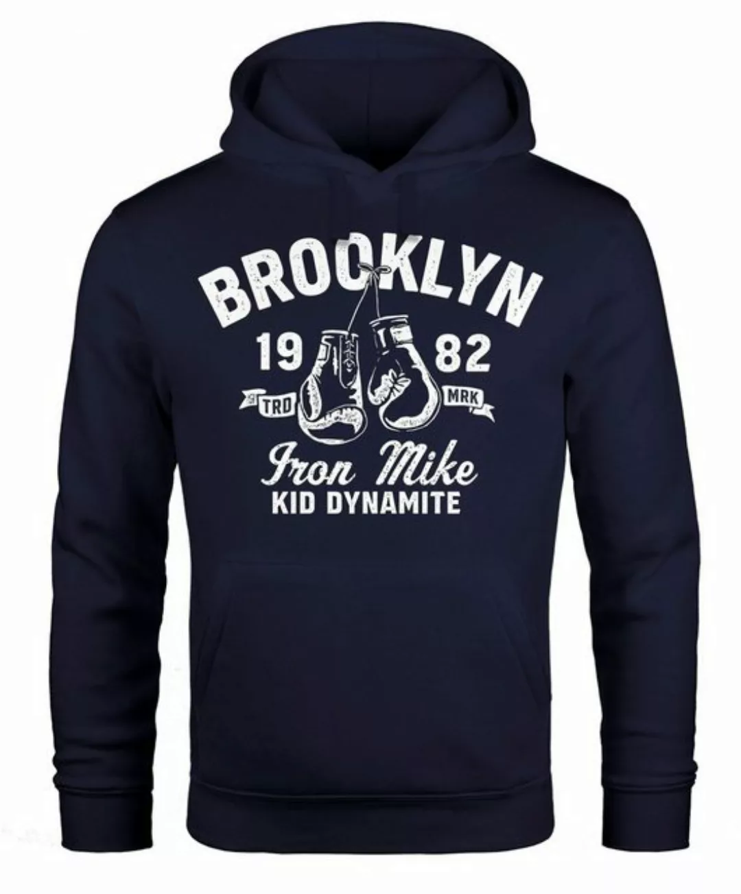 Neverless Hoodie Hoodie Herren Boxen Iron Mike Brooklyn Retro Design Print günstig online kaufen