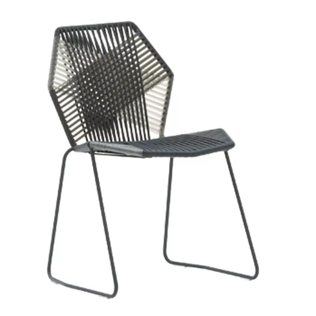 Moroso - Tropicalia Stuhl - quartz schwarz/Sitzfläche Polymer Kunststoffgar günstig online kaufen