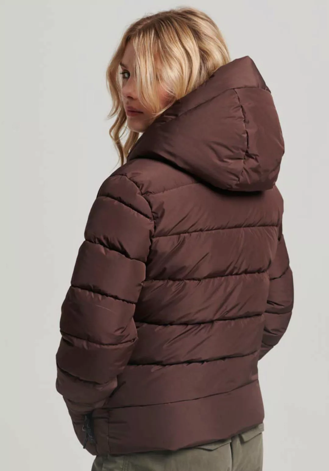 Superdry Steppjacke "HOODED SPIRIT SPORTS PUFFER", mit Kapuze, aus wasserab günstig online kaufen