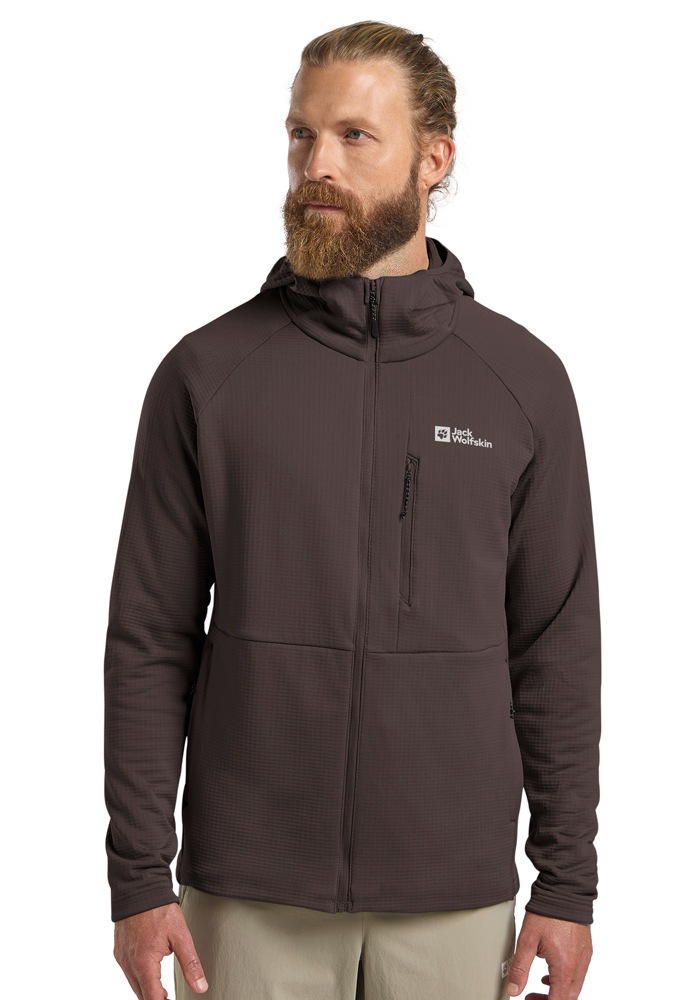 Jack Wolfskin Fleecejacke "KOLBENBERG HOODED FZ M", mit Kapuze günstig online kaufen
