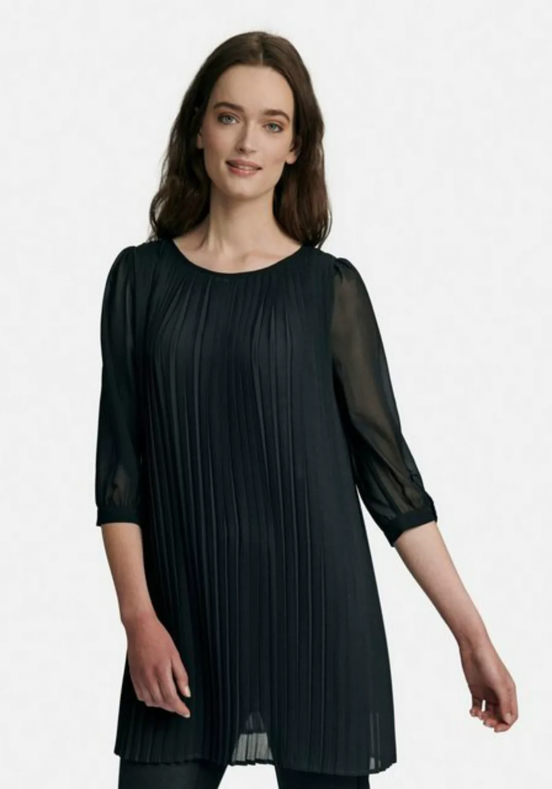 Uta Raasch Kurzarmbluse Pleated blouse with 3/4-length sleeves . günstig online kaufen