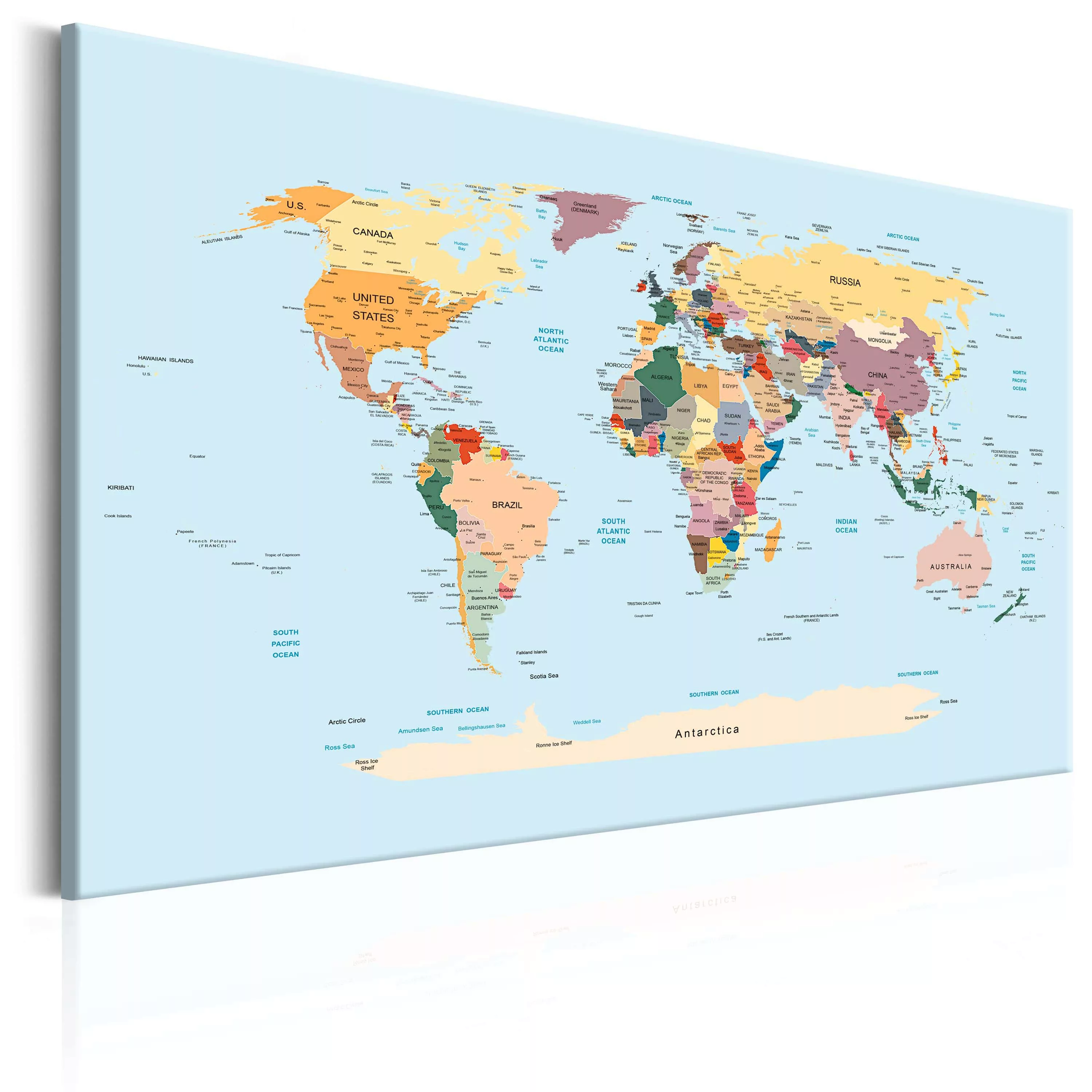 Wandbild - World Map: Travel with Me günstig online kaufen