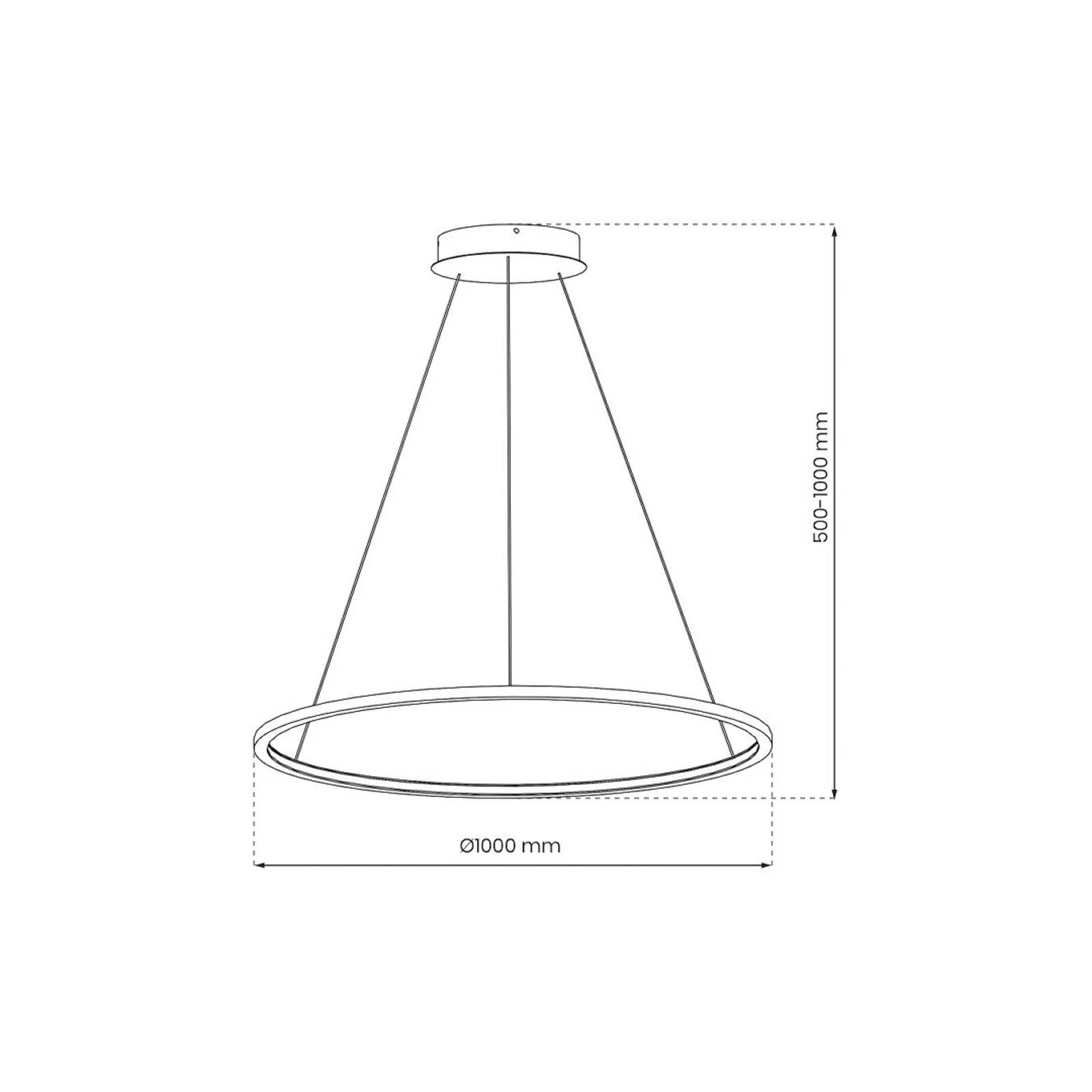 LED-Hängelampe Saturno, Ø 100 cm, goldfarben, 1-fl., 4.000 K günstig online kaufen