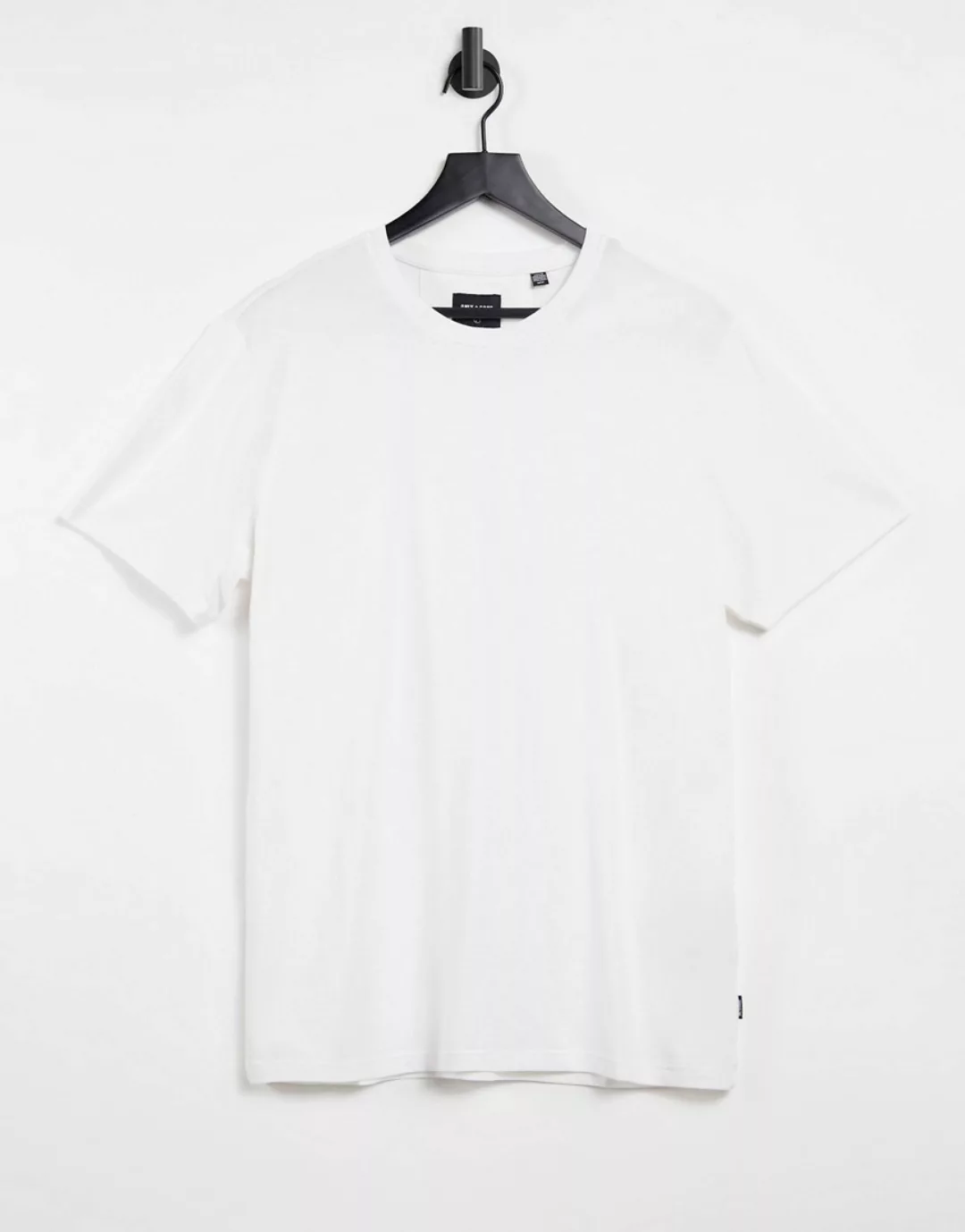 Only & Sons – Pikee-T-Shirt in Weiß günstig online kaufen