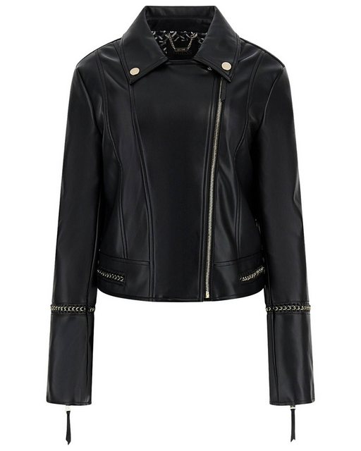 Guess Lederimitatjacke Damen Kunstlederjacke ALICE CHAIN CROPPED JACKET (1- günstig online kaufen