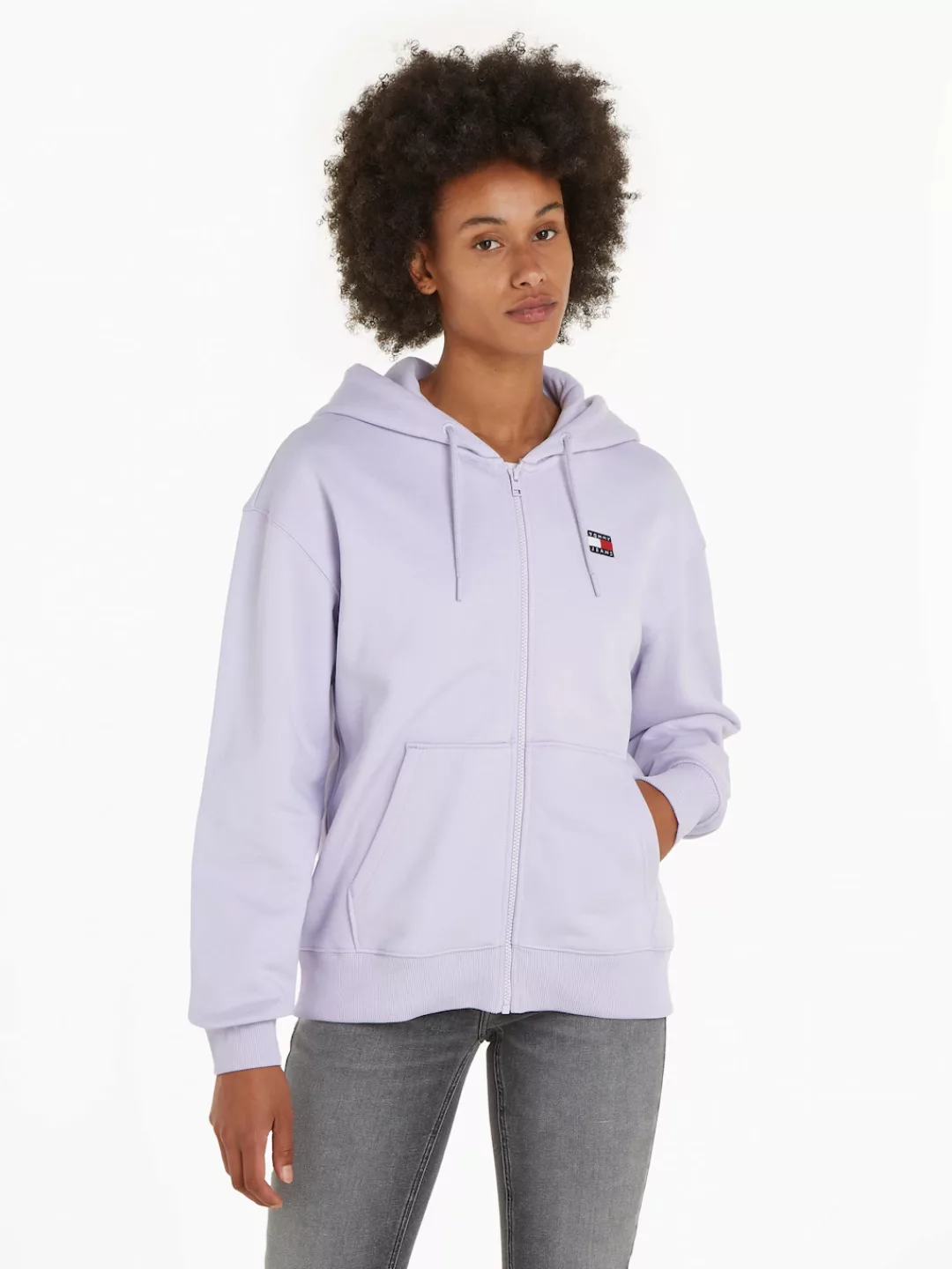 Tommy Jeans Curve Sweatjacke "TJW BADGE ZIP THRU HOODIE EXT", Große Größen günstig online kaufen