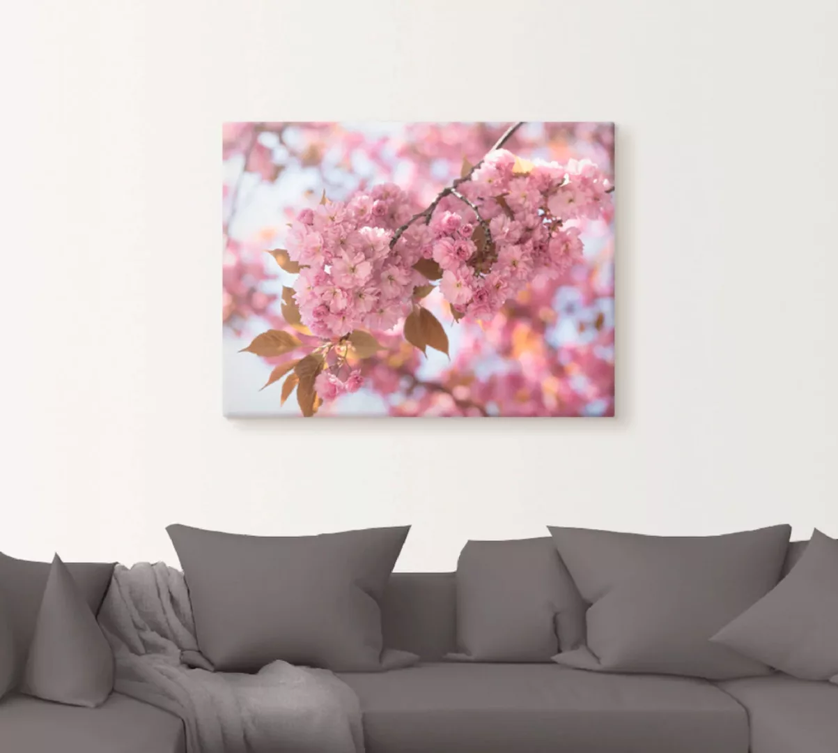 Artland Wandbild »Japanische Kirschblüte in Love I«, Blumen, (1 St.), als L günstig online kaufen