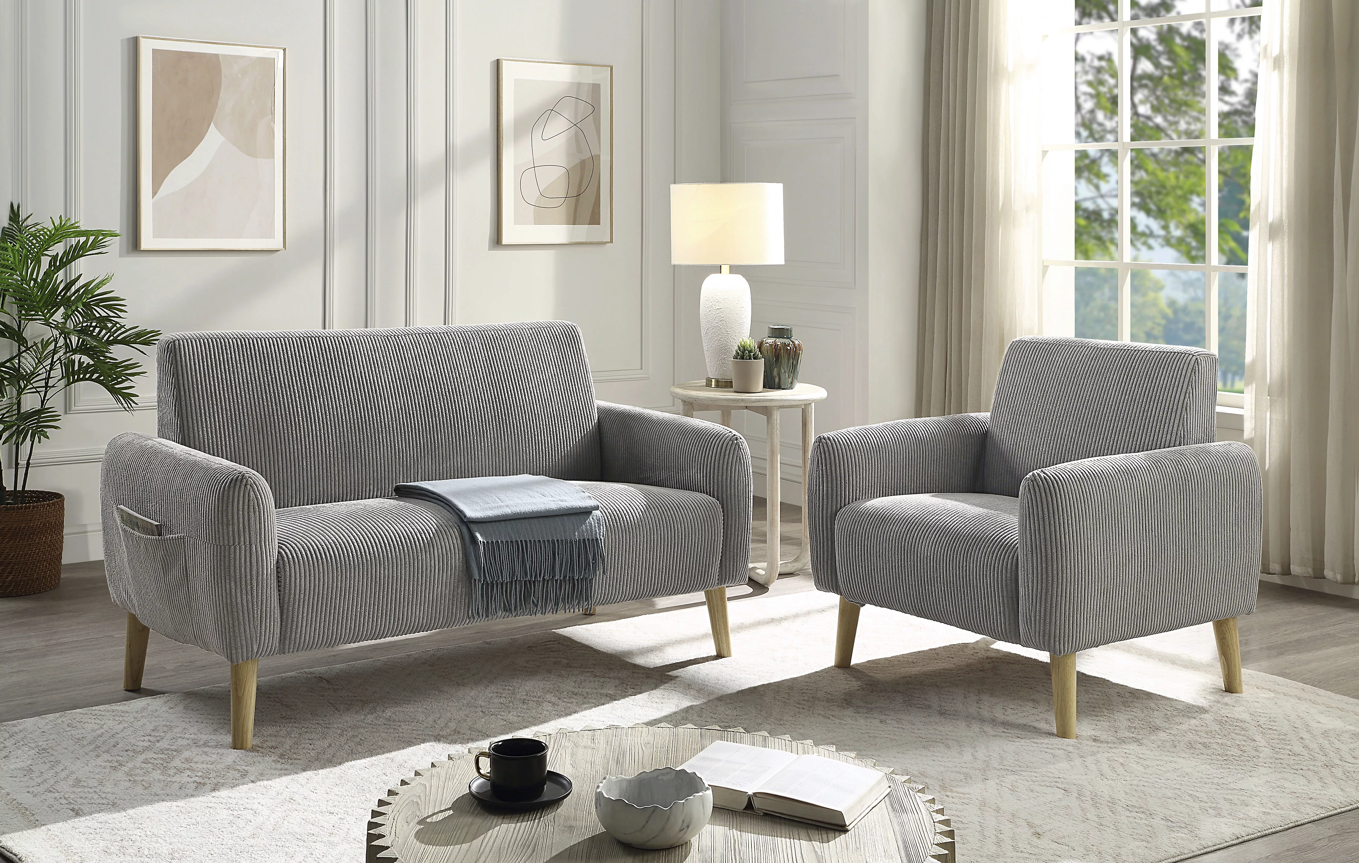 ATLANTIC home collection Sessel "Moby", mit Federkern, kleiner Tasche und i günstig online kaufen