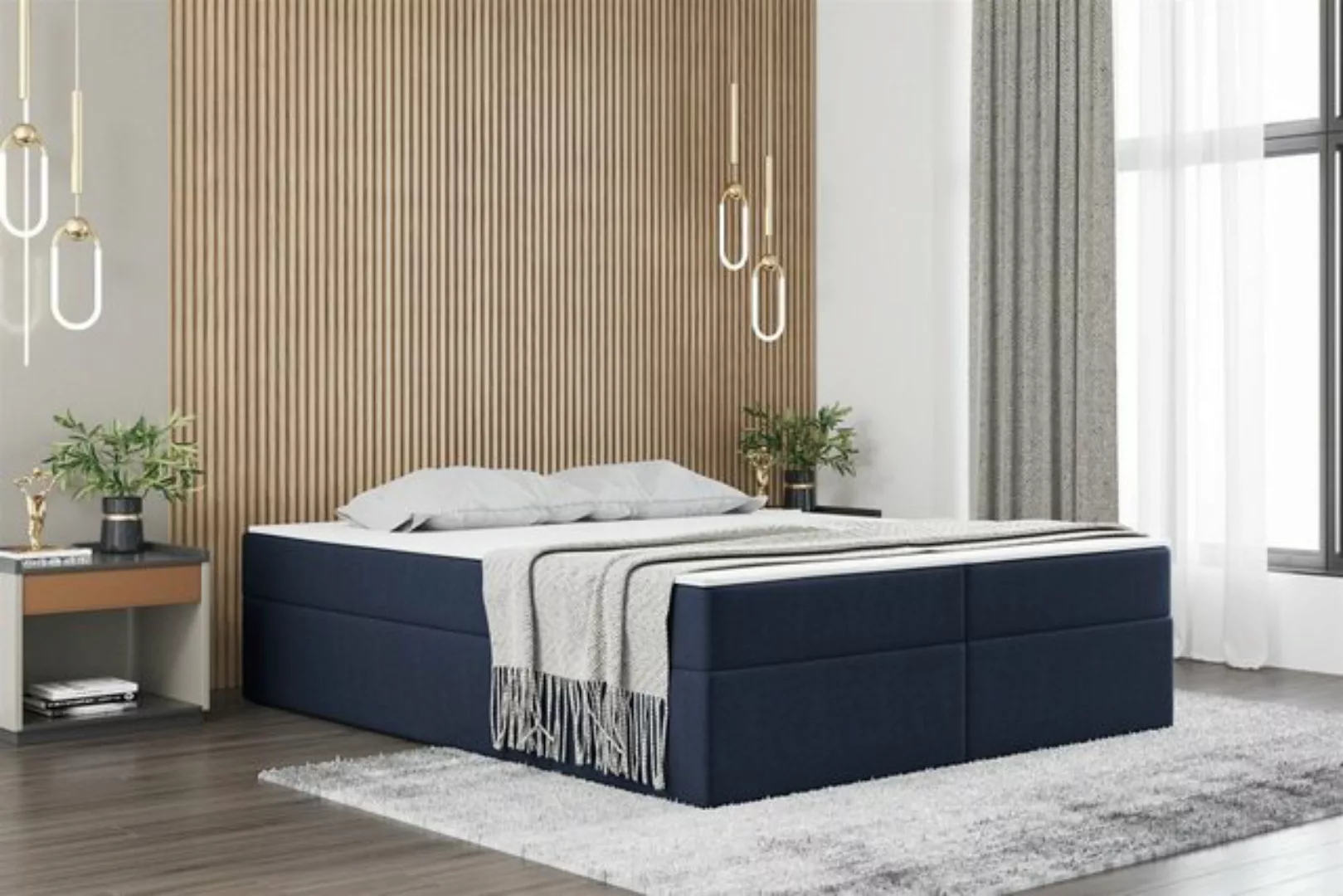 Fun Möbel Boxspringbett Dachschräge-Schlafzimmerbett PRIMA in Stoff Soro (i günstig online kaufen