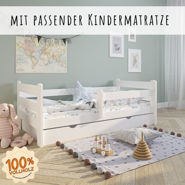 Kids Collective Kinderbett weiß 80x160 90x200 Jugendbett mit Schublade Raus günstig online kaufen