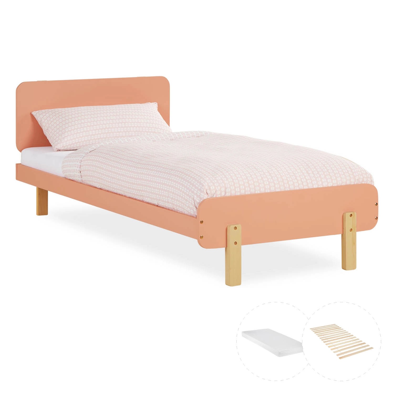 Homestyle4u Holzbett Kinderbett 90x200 cm Einzelbett günstig online kaufen