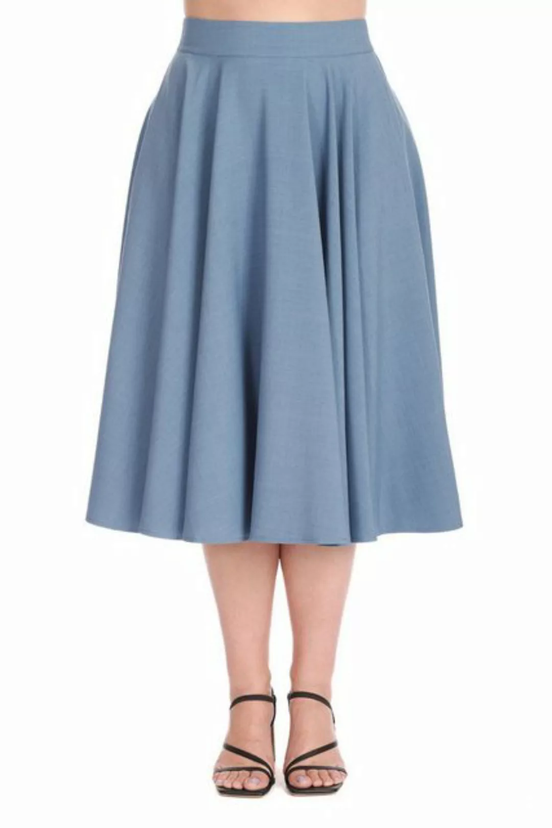 Banned A-Linien-Rock Sway Swing Blau Retro Vintage Skirt günstig online kaufen
