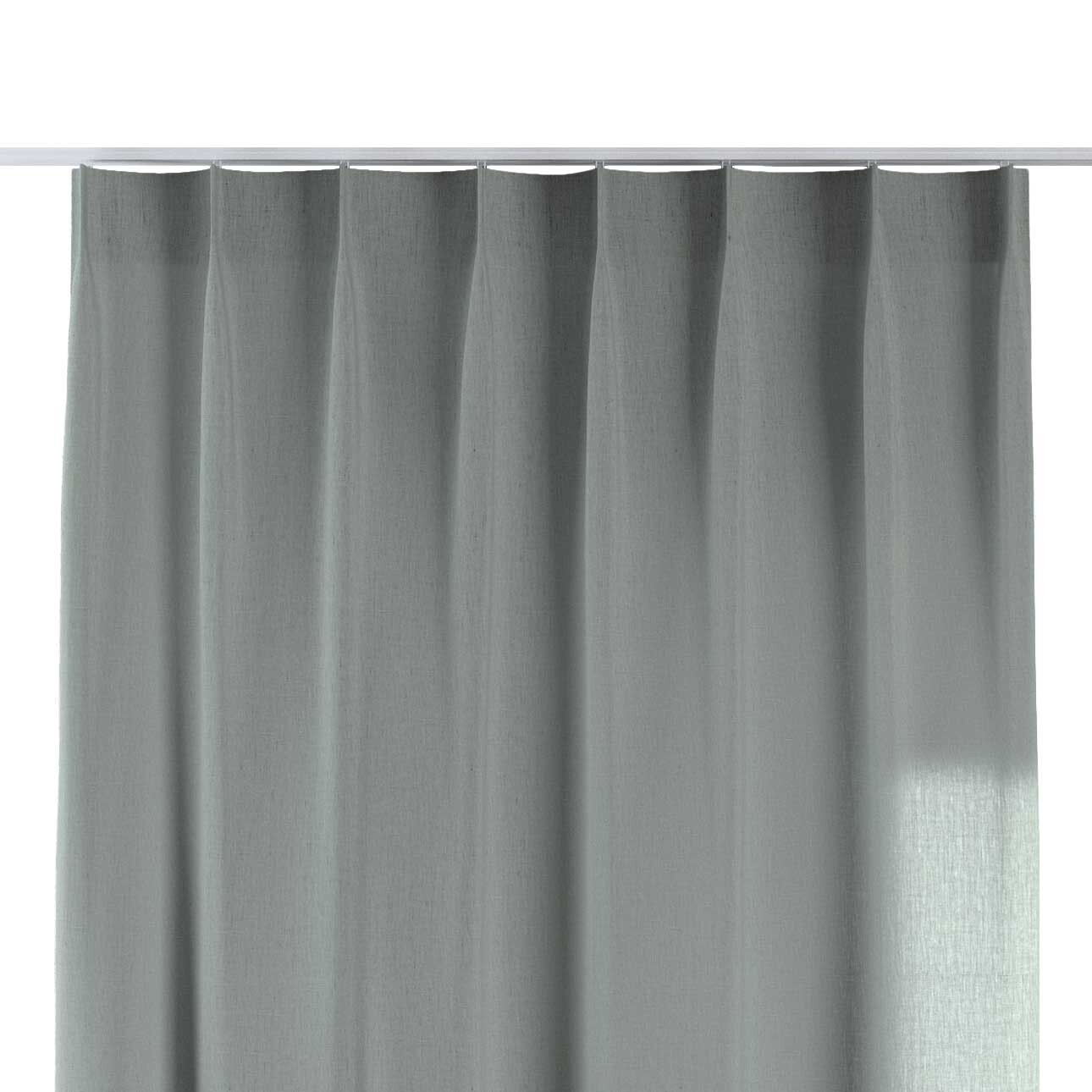 Vorhang mit flämischen 1-er Falten, grau, Leinen (159-10) günstig online kaufen