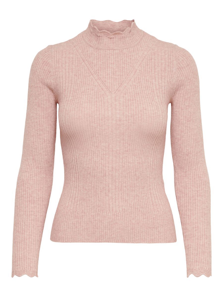 ONLY Stehkragen Strickpullover Damen Pink günstig online kaufen