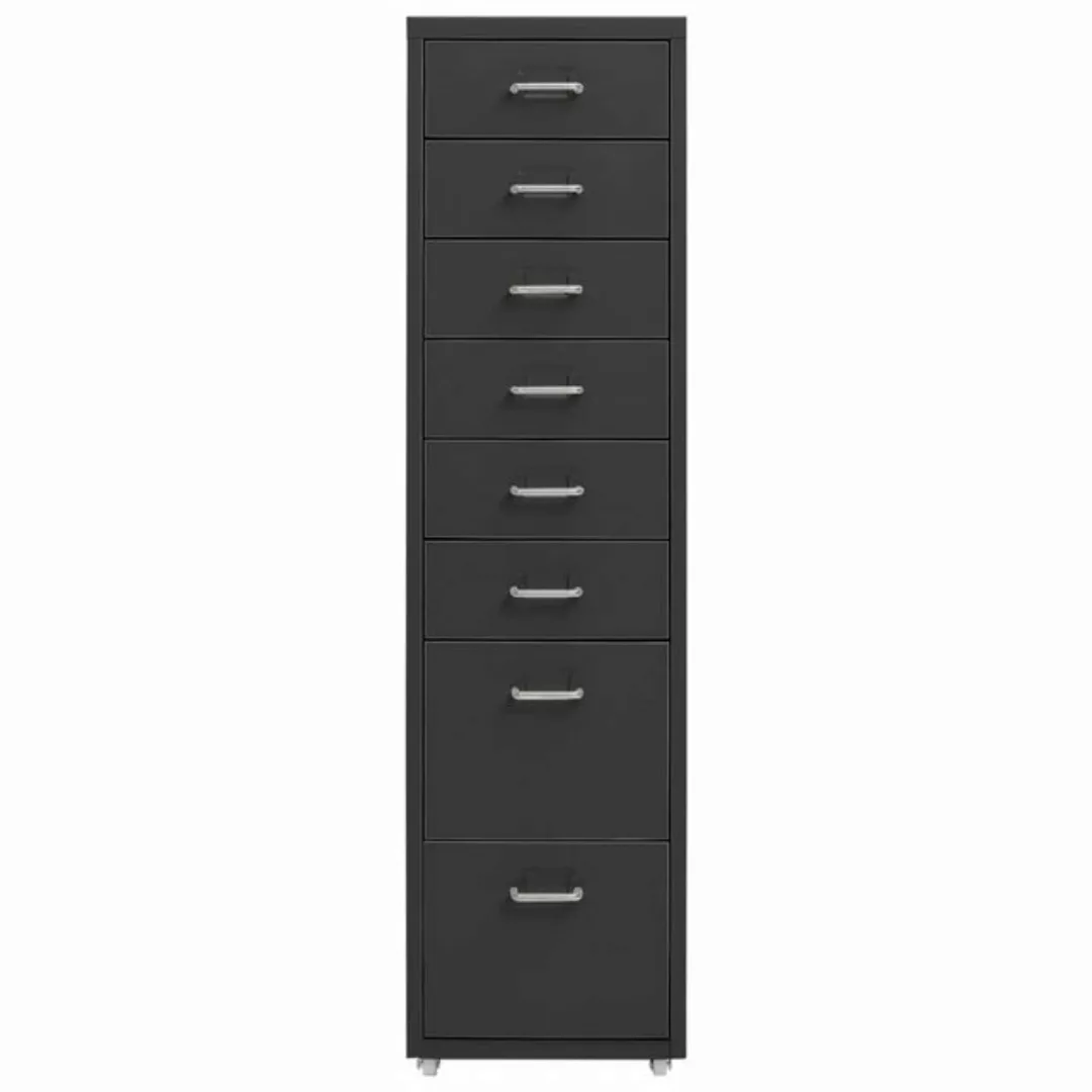 vidaXL Aktenschrank Aktenschrank mit Rollen Anthrazit 28x41x109 cm Metall günstig online kaufen