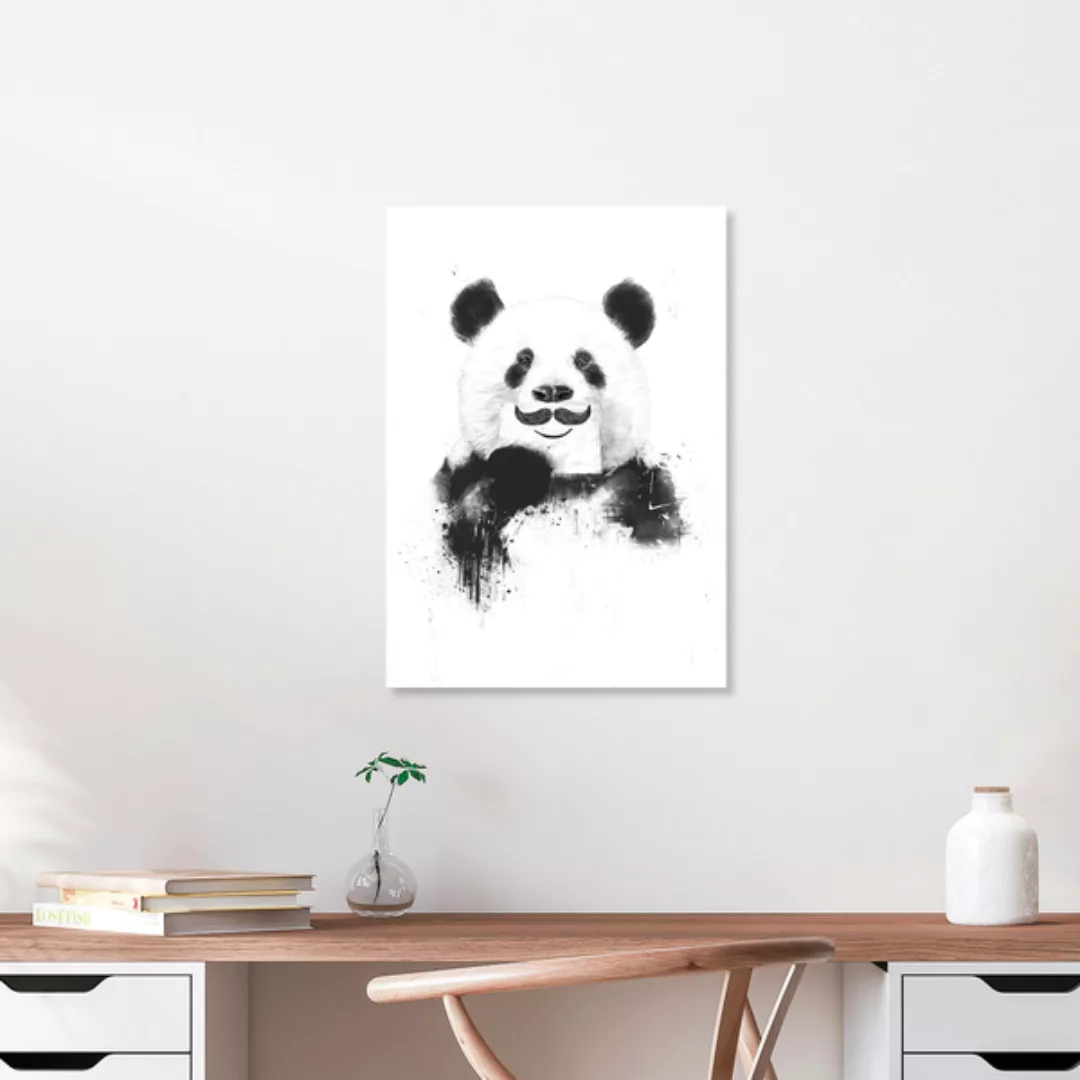 Poster / Leinwandbild - Funny Panda günstig online kaufen
