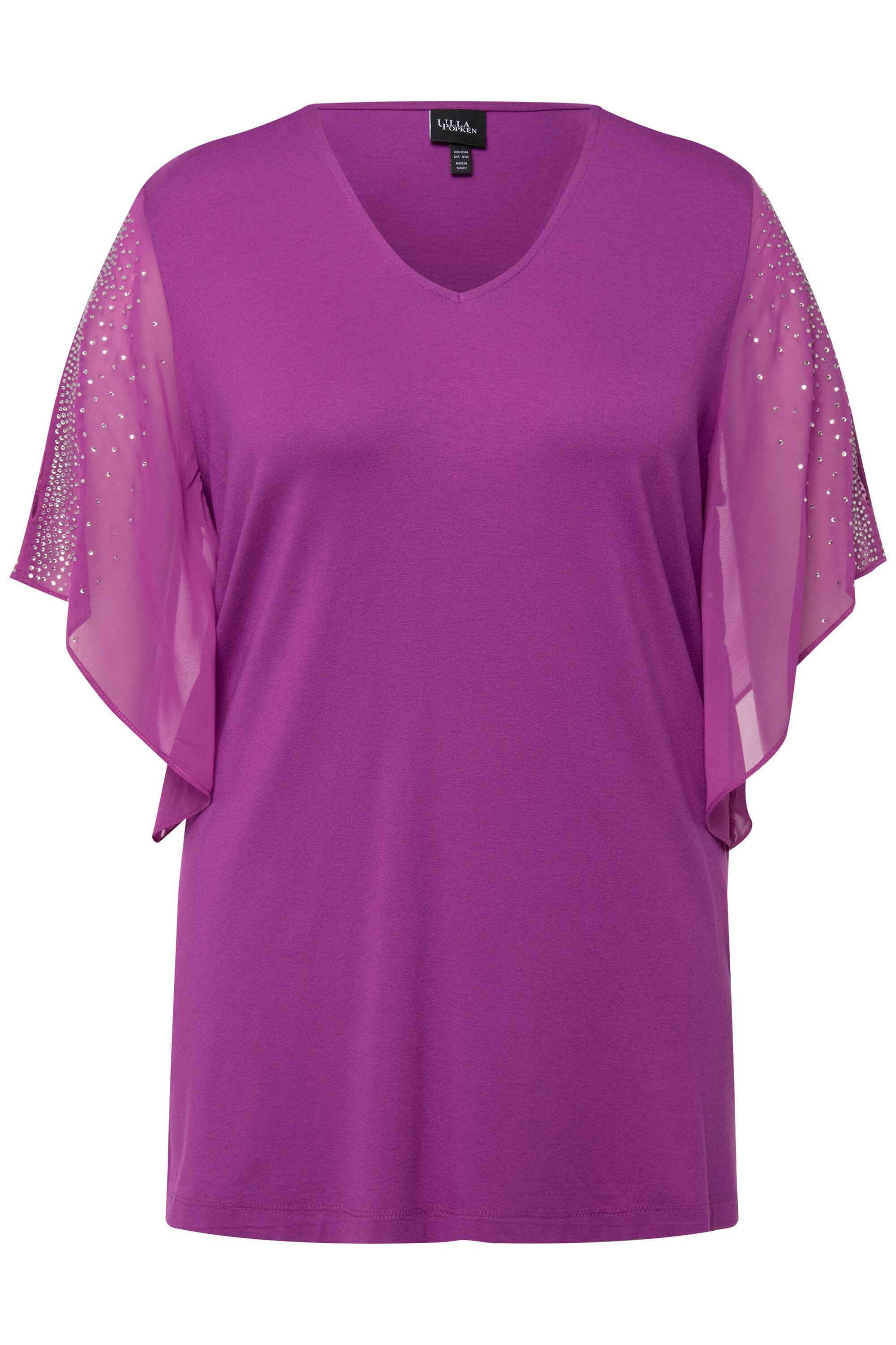 Ulla Popken Tunika Tunika Glitzersteinchen A-Linie günstig online kaufen