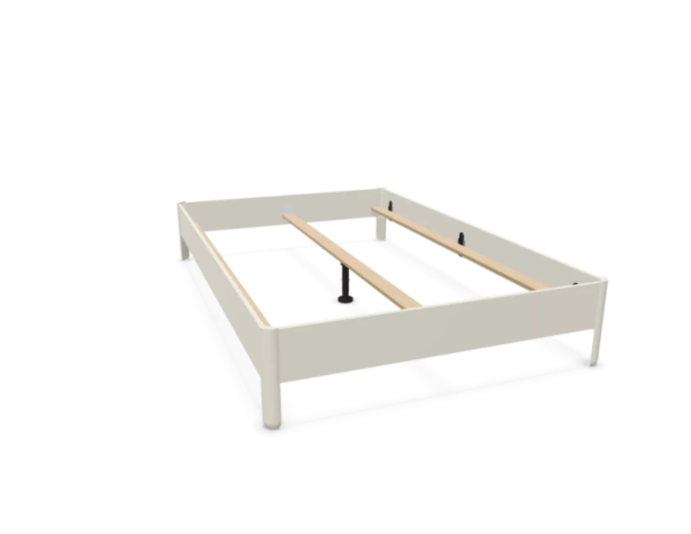 NAIT Doppelbett farbig lackiert Brillantgelb 140 x 220cm Ohne Kopfteil günstig online kaufen