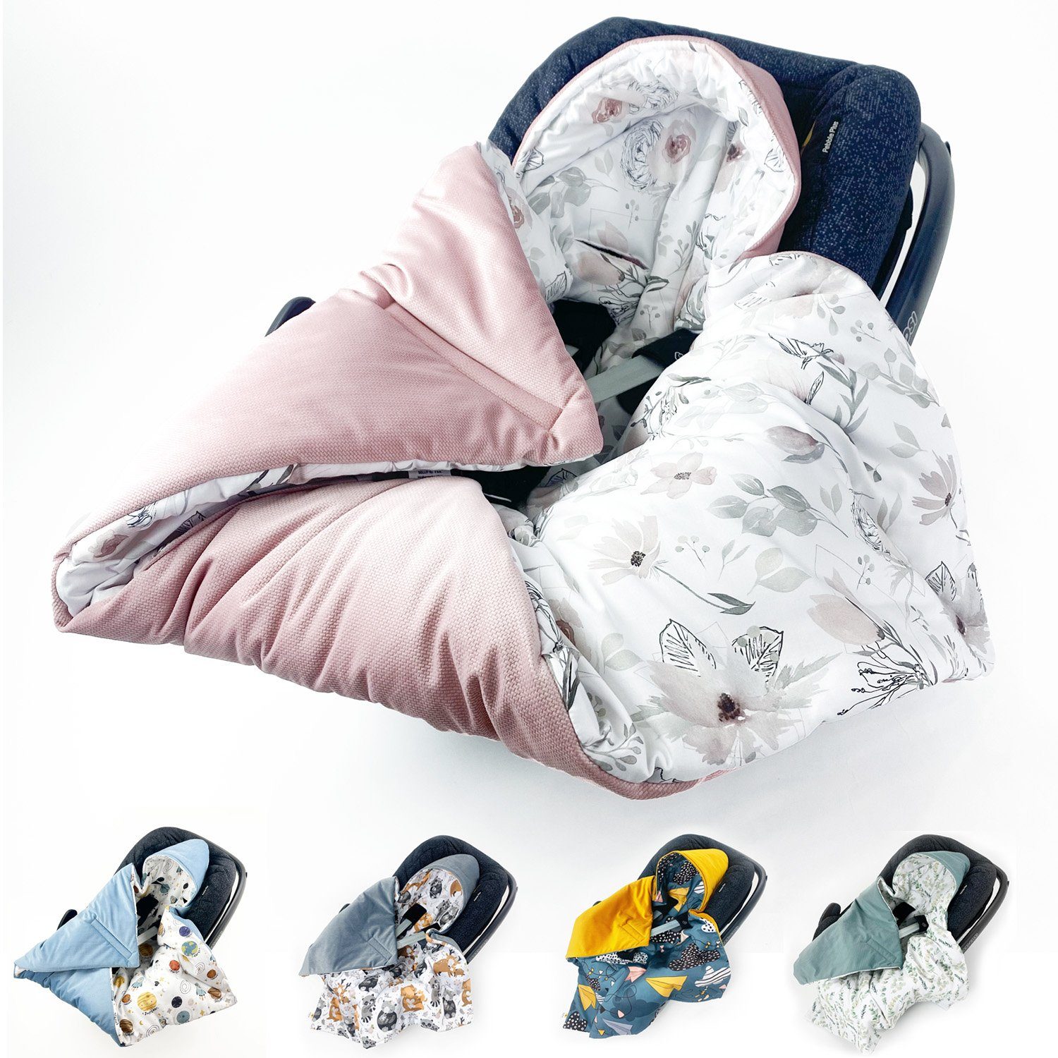 Einschlagdecke Babyschale Autositz mit Klettverschluss, 0-6 günstig online kaufen