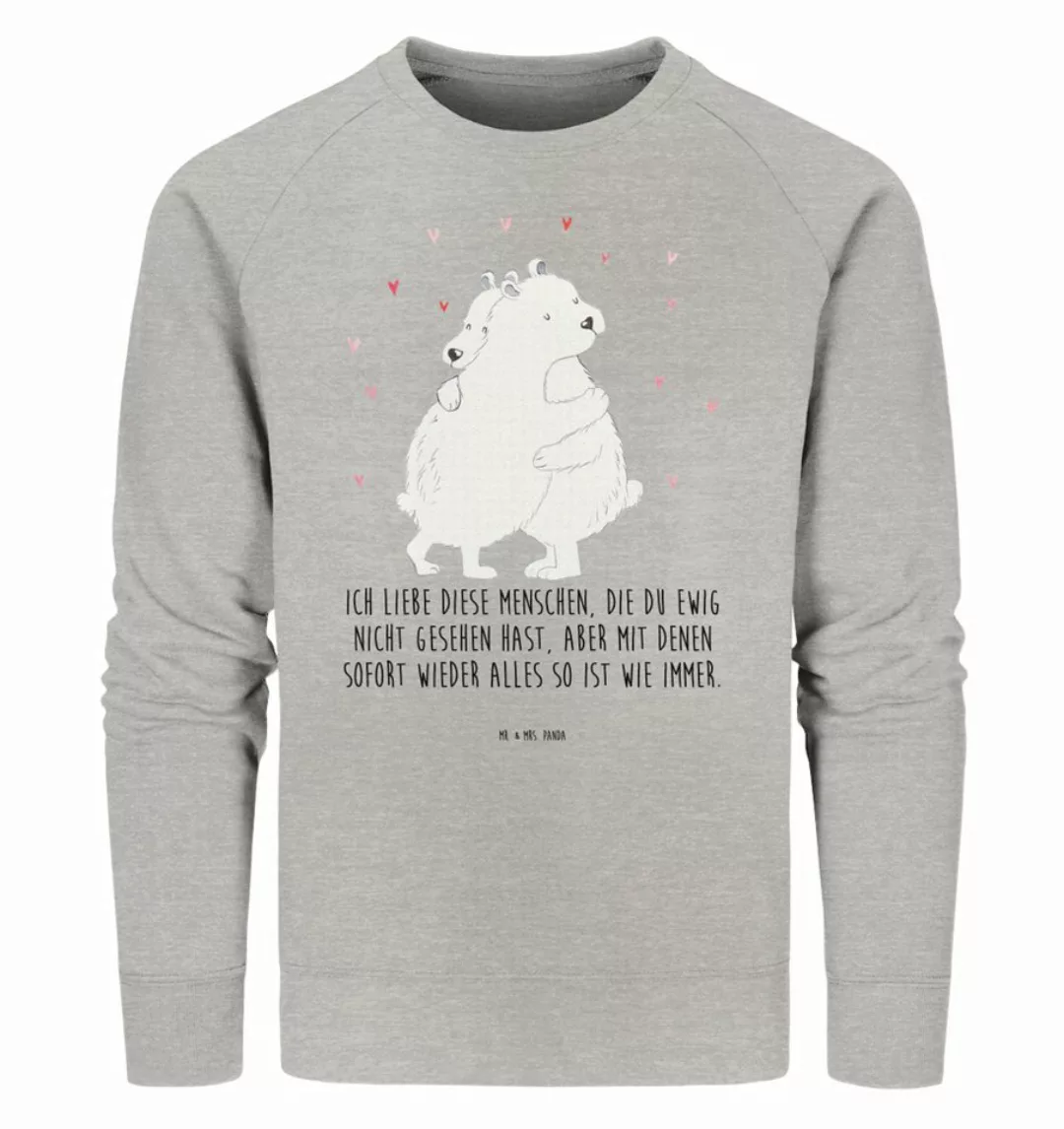 Mr. & Mrs. Panda Longpullover Größe L Eisbär Umarmen - Heather Grey - Gesch günstig online kaufen