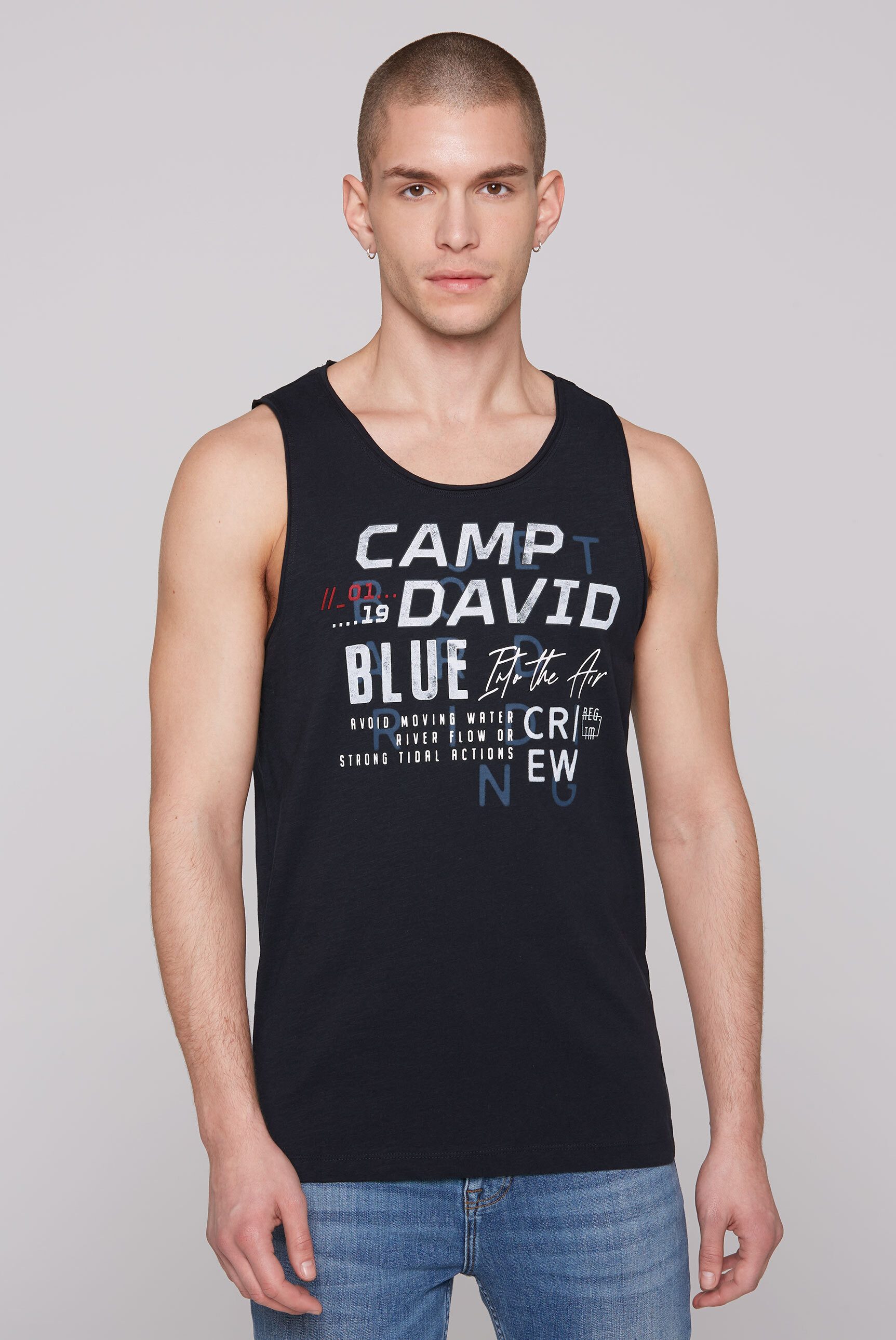 CAMP DAVID Tanktop, mit offenen Kanten an den Ausschnitten günstig online kaufen