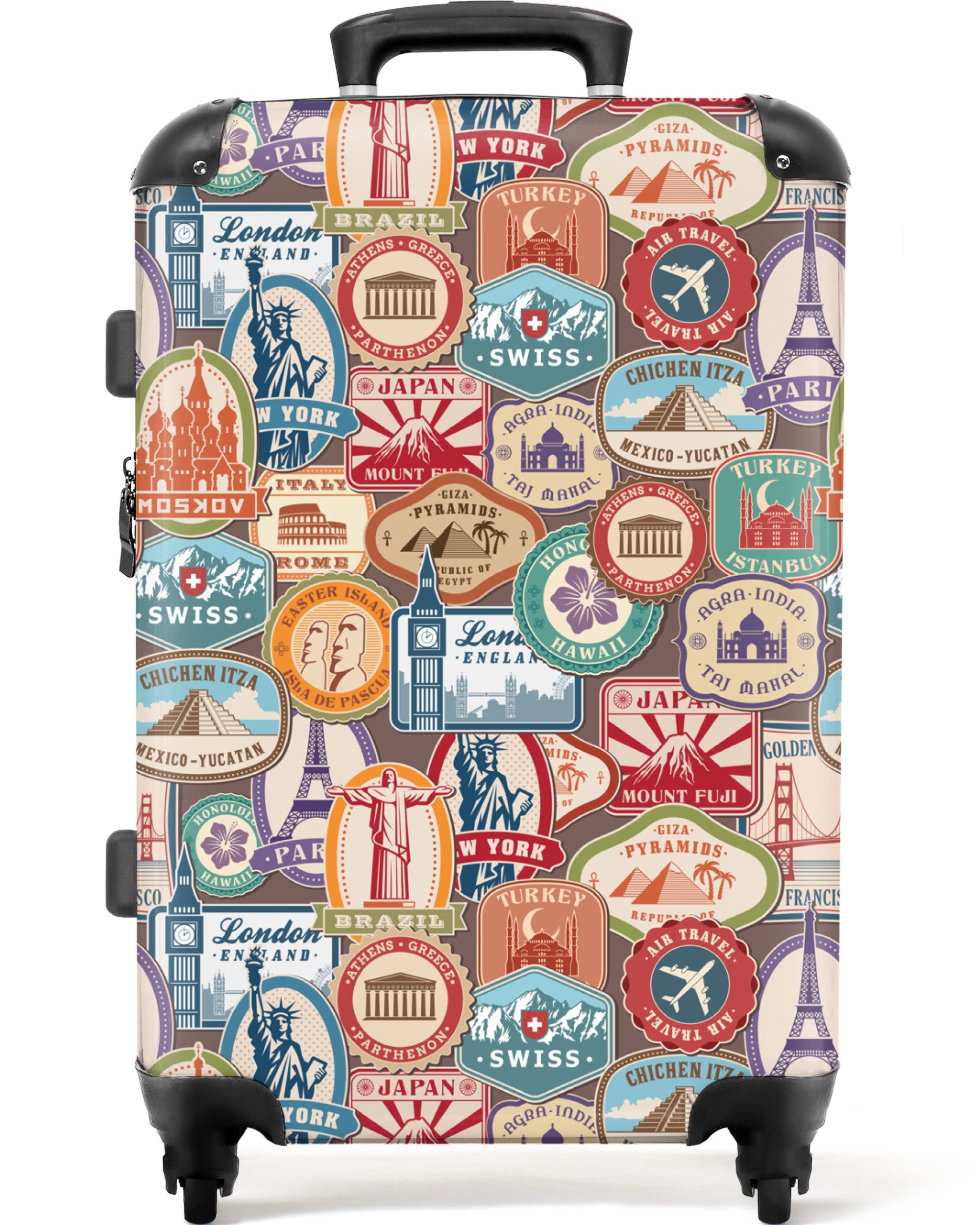 NoBoringSuitcases.com© Hartschalen-Trolley Reisen - Muster - günstig online kaufen