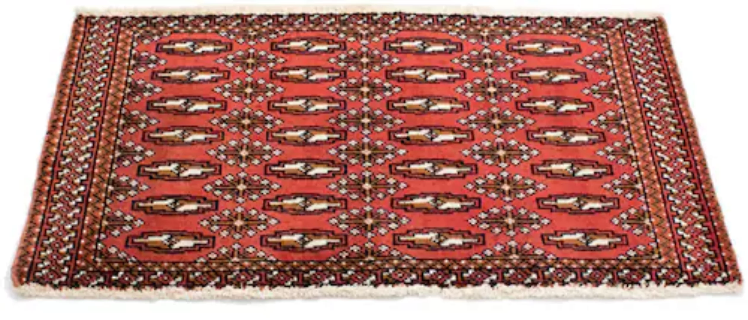 morgenland Wollteppich »Turkaman Teppich handgeknüpft rot«, rechteckig günstig online kaufen