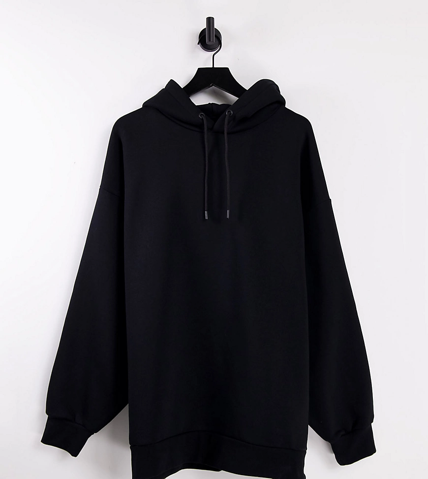 River Island Big & Tall – Oversize-Kapuzenpullover in Schwarz günstig online kaufen