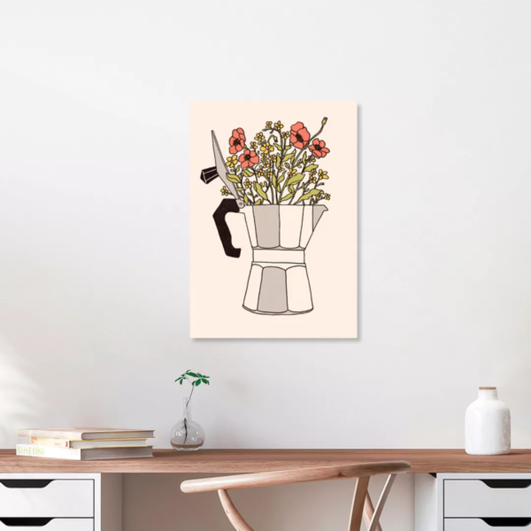 Poster / Leinwandbild - Moka Blumen günstig online kaufen