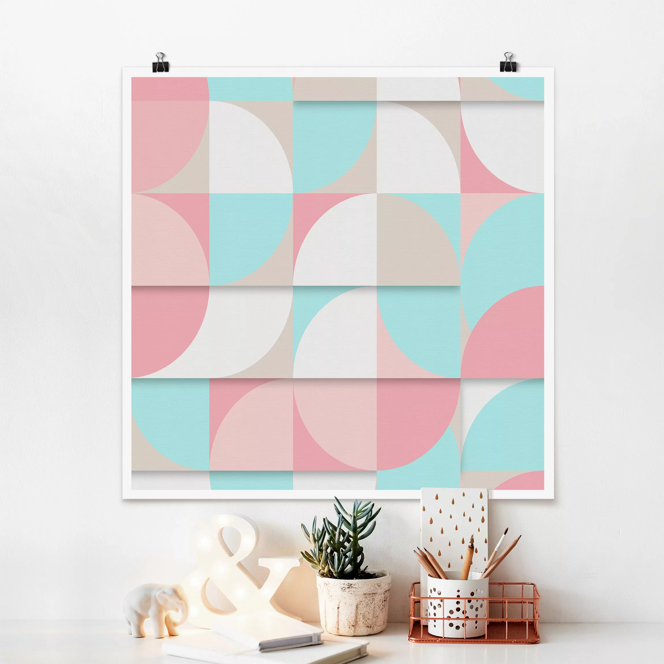 Poster Skandinavische Geometrie günstig online kaufen