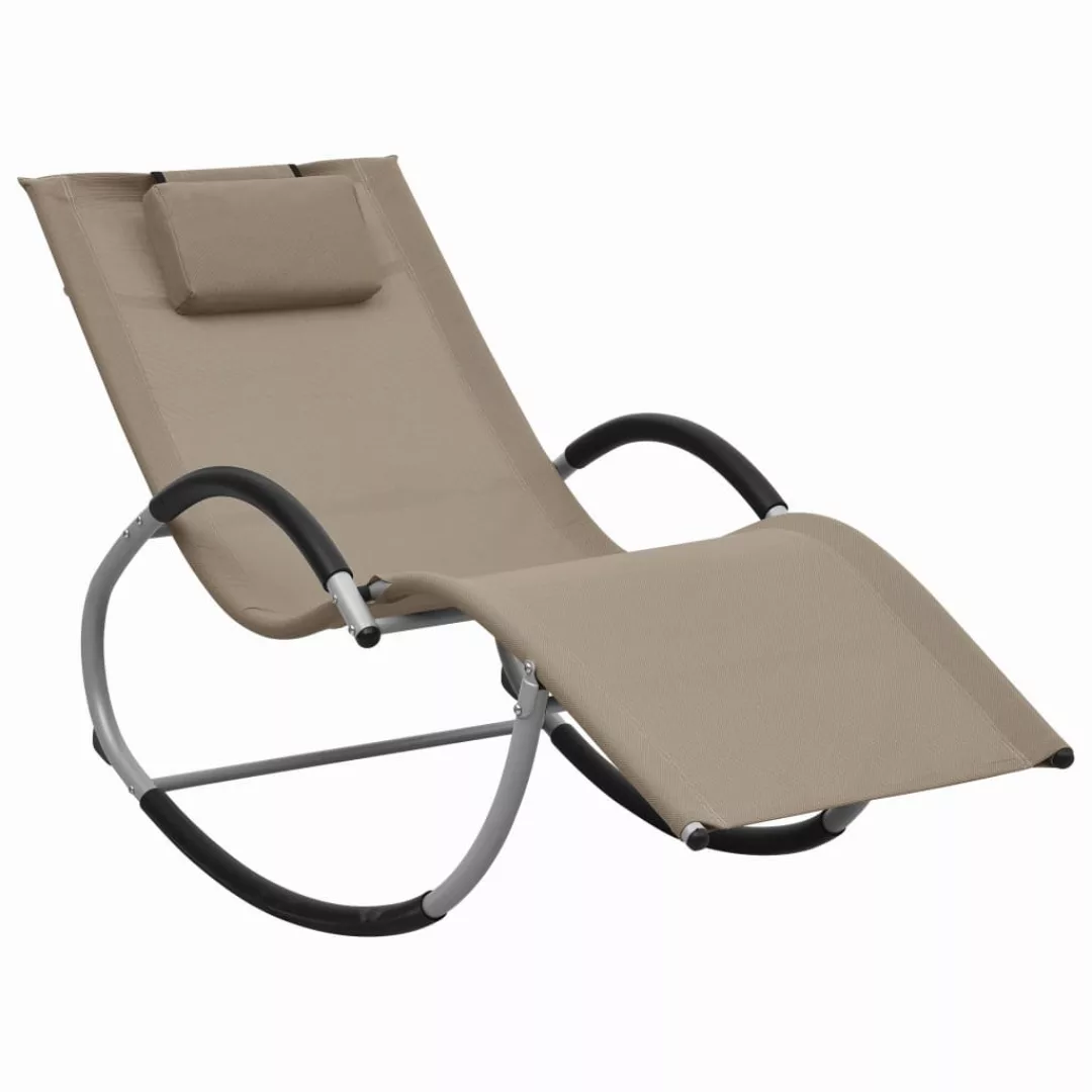 Sonnenliege Mit Auflage Taupe Textilene günstig online kaufen