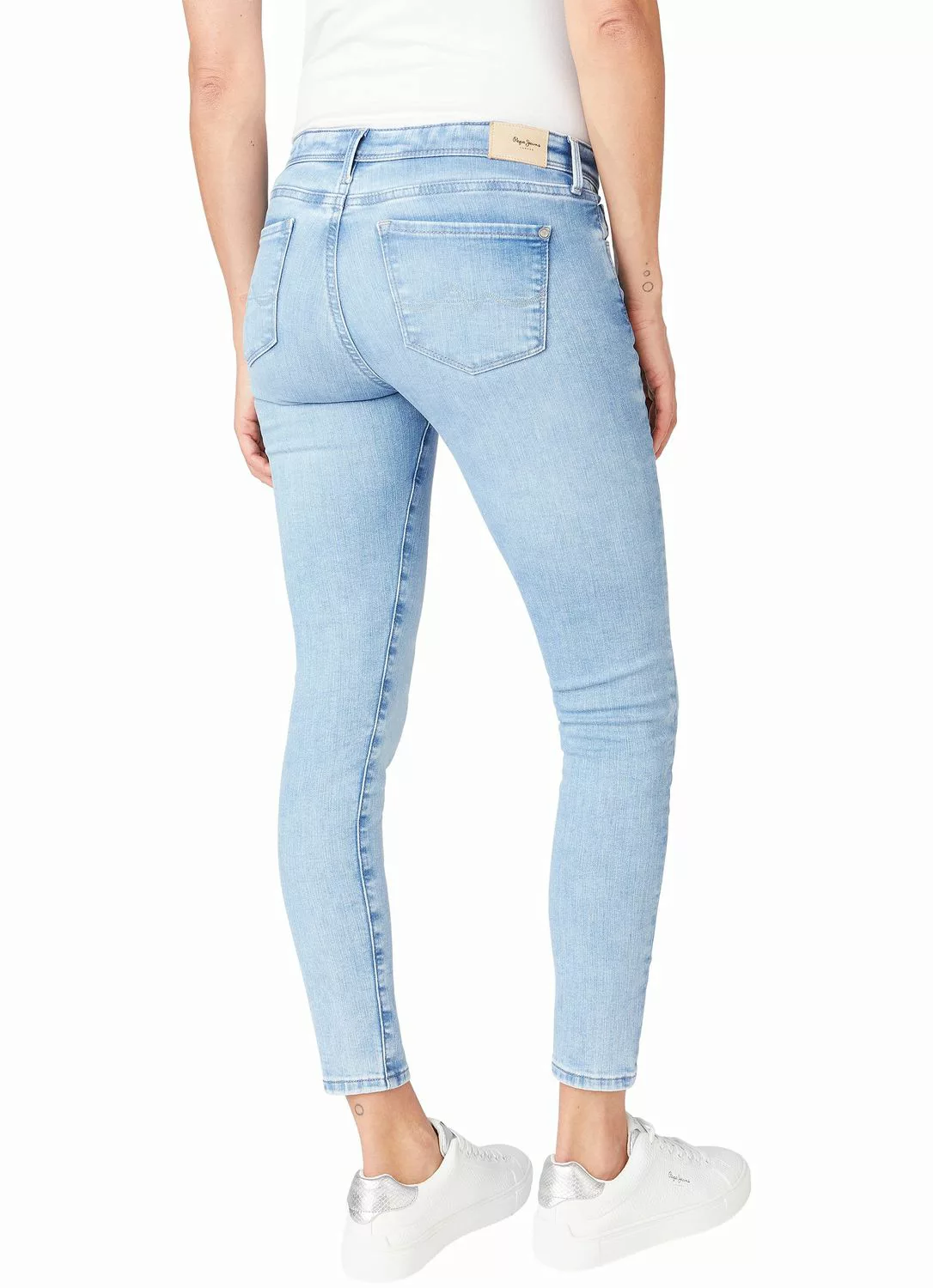 Pepe Jeans Damen Jeans New Brooke - Slim Fit - Blau - Light Wiser günstig online kaufen