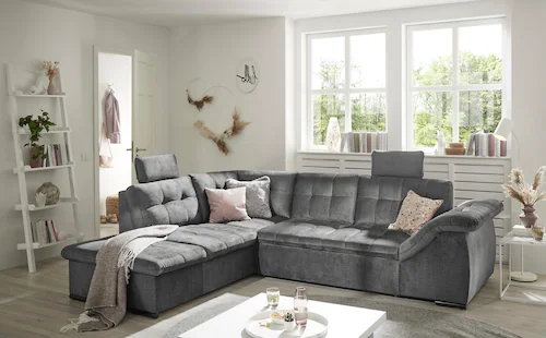ED EXCITING DESIGN Ecksofa "Estrella L-Form", mit Bettfunktion, Bettkasten, günstig online kaufen