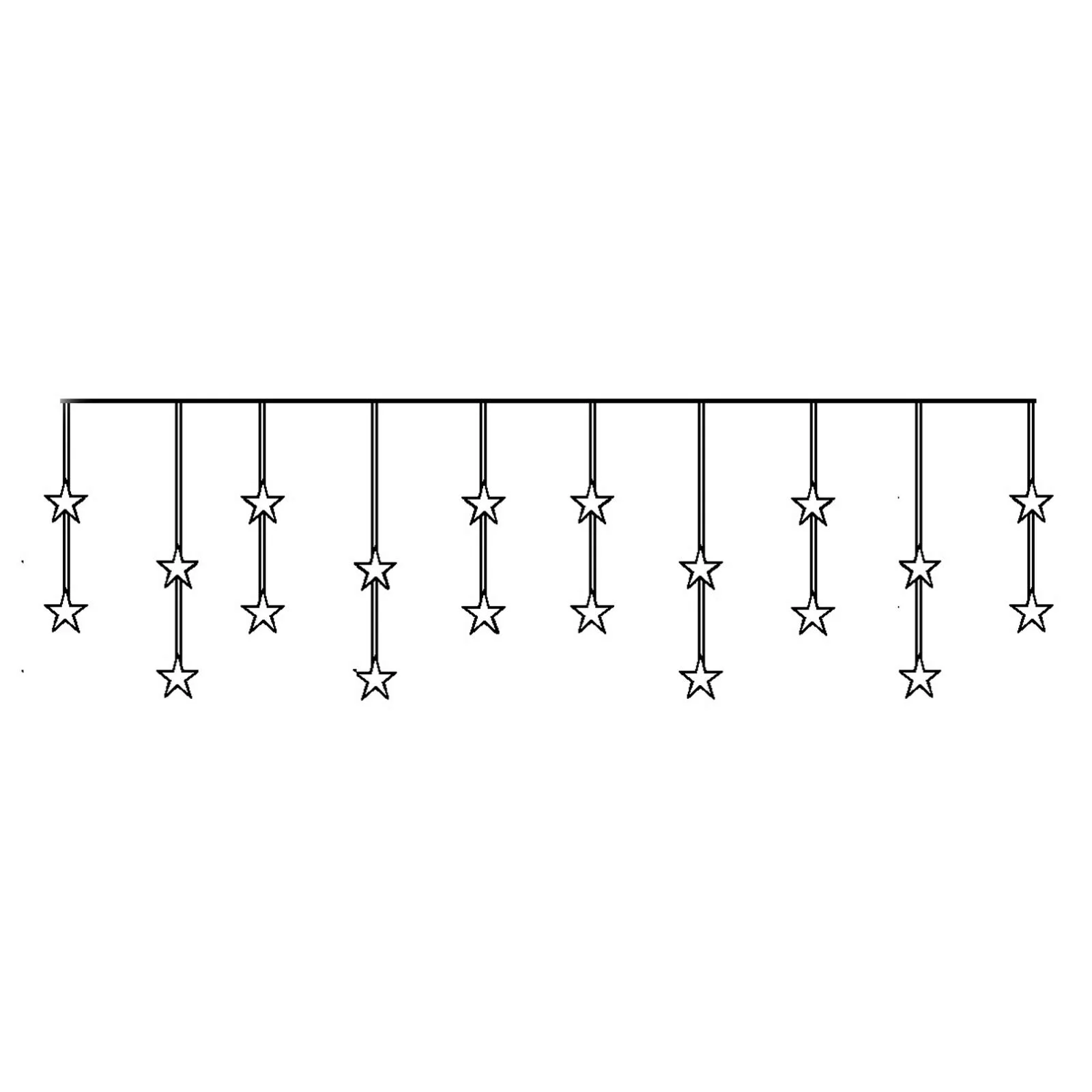 Zehn Stränge - LED-Lichtervorhang Star 20-flg. günstig online kaufen