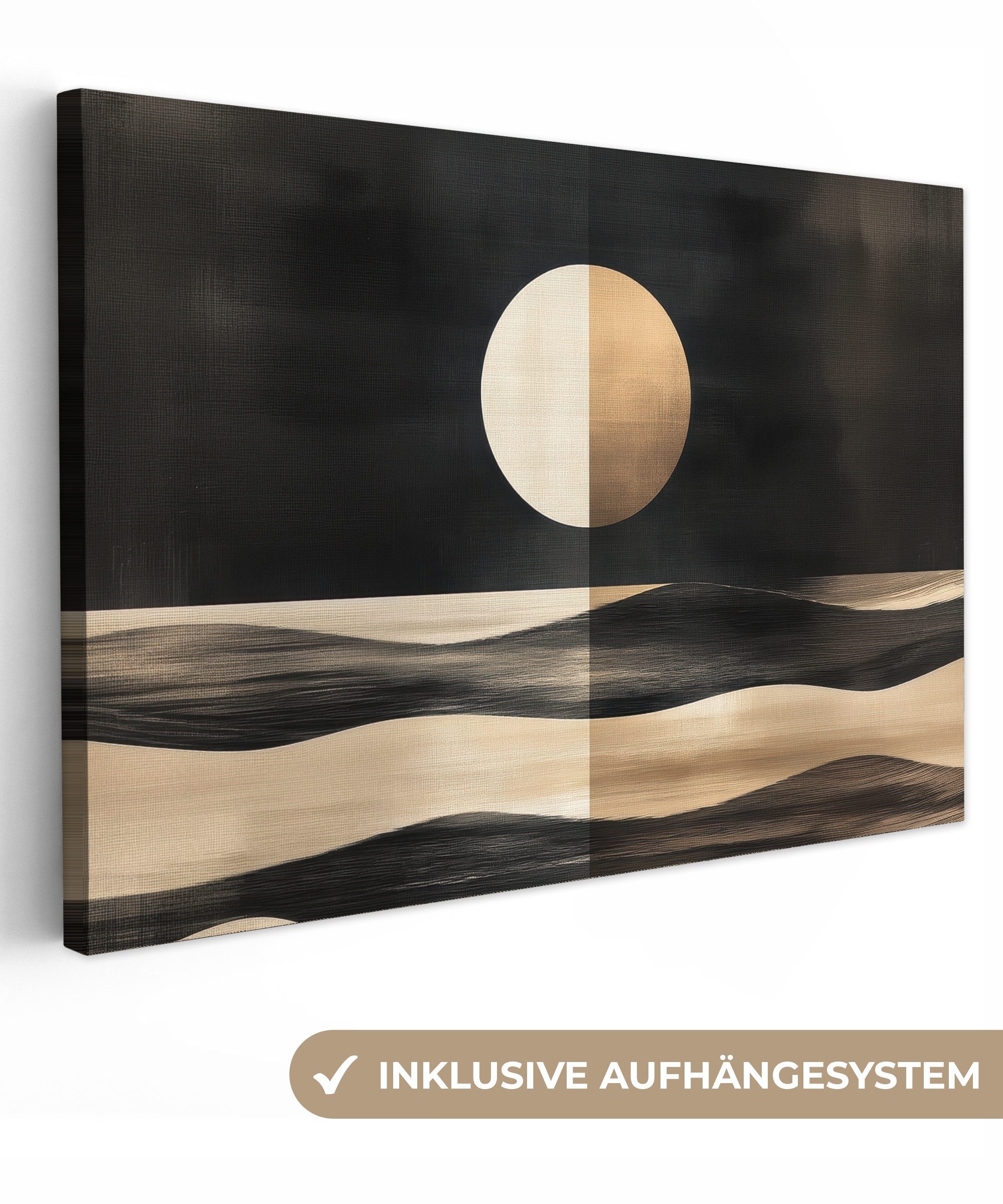 OneMillionCanvasses® Leinwandbild Mond - Kreis - günstig online kaufen