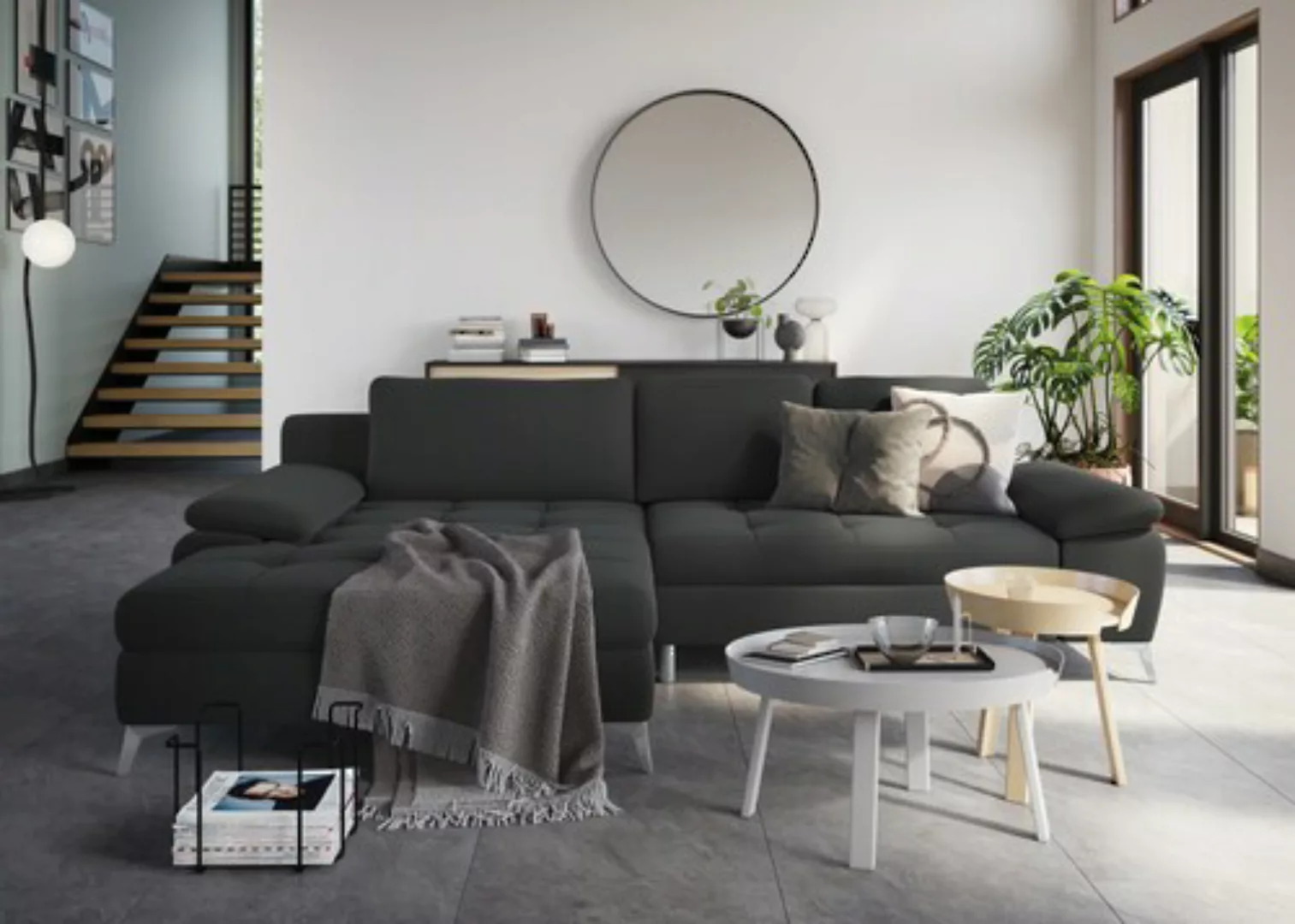 sit&more Ecksofa »Latigo L-Form«, mit Mega-Recamiere, wahlweise mit Bettfun günstig online kaufen